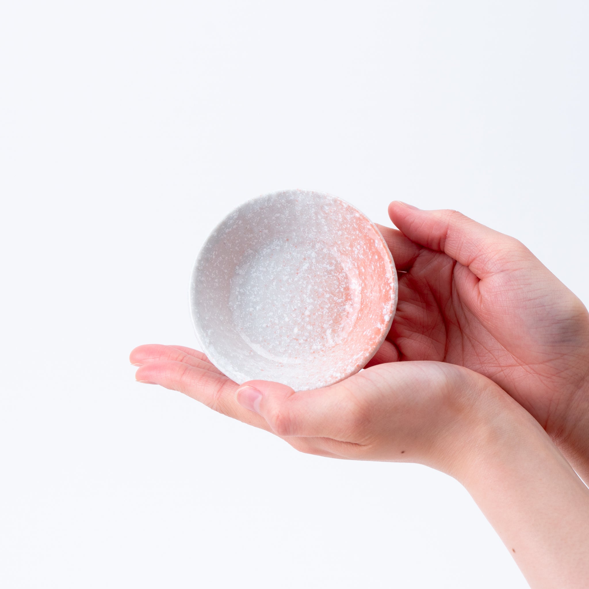 Pink Brush White Small Plate