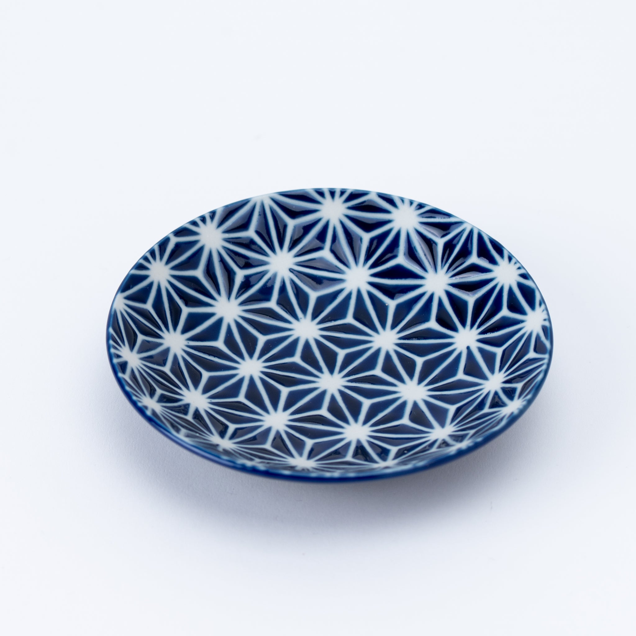 Asanoha Hemp Leaf Indigo Small Plate