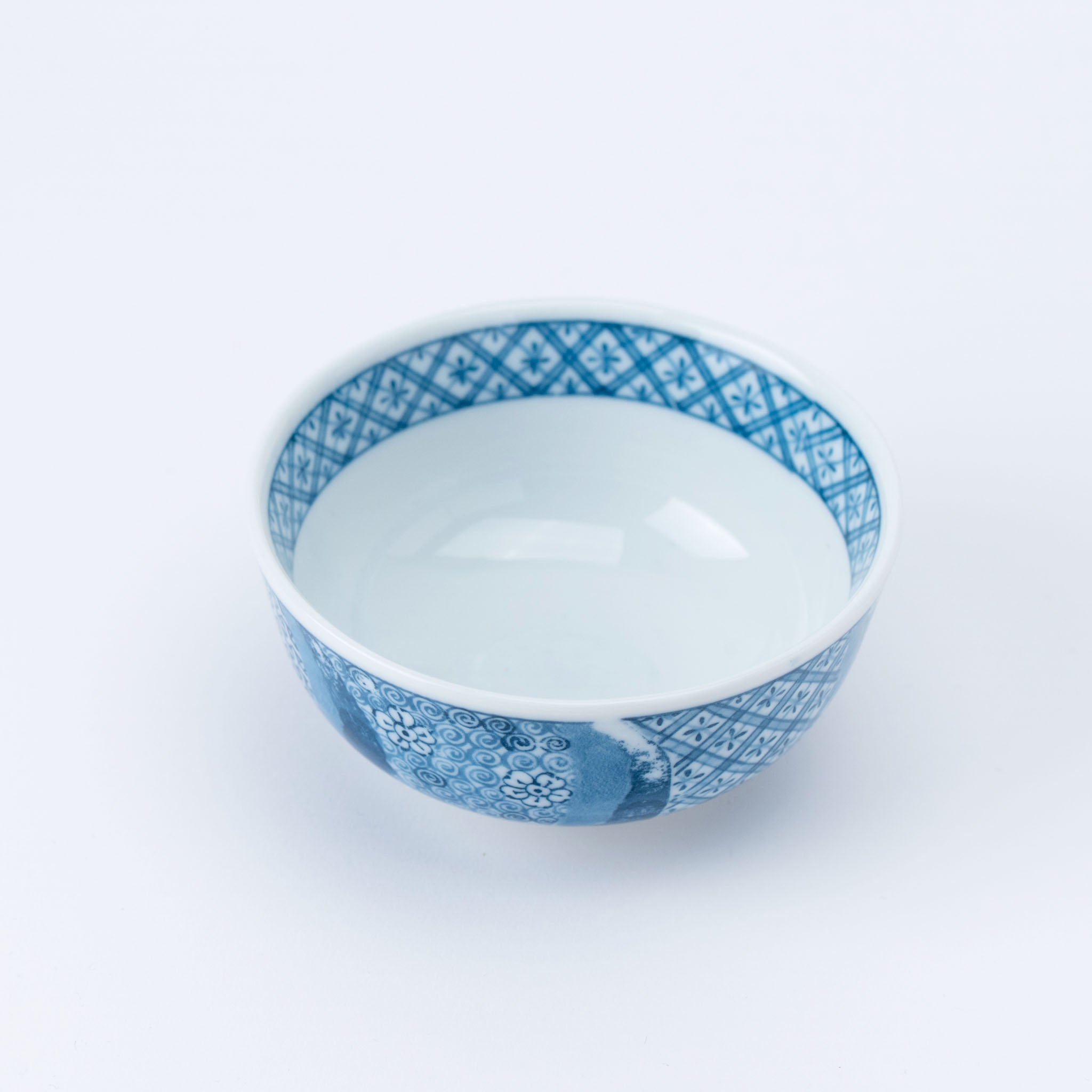 Patchwork Blue Rice Bowl