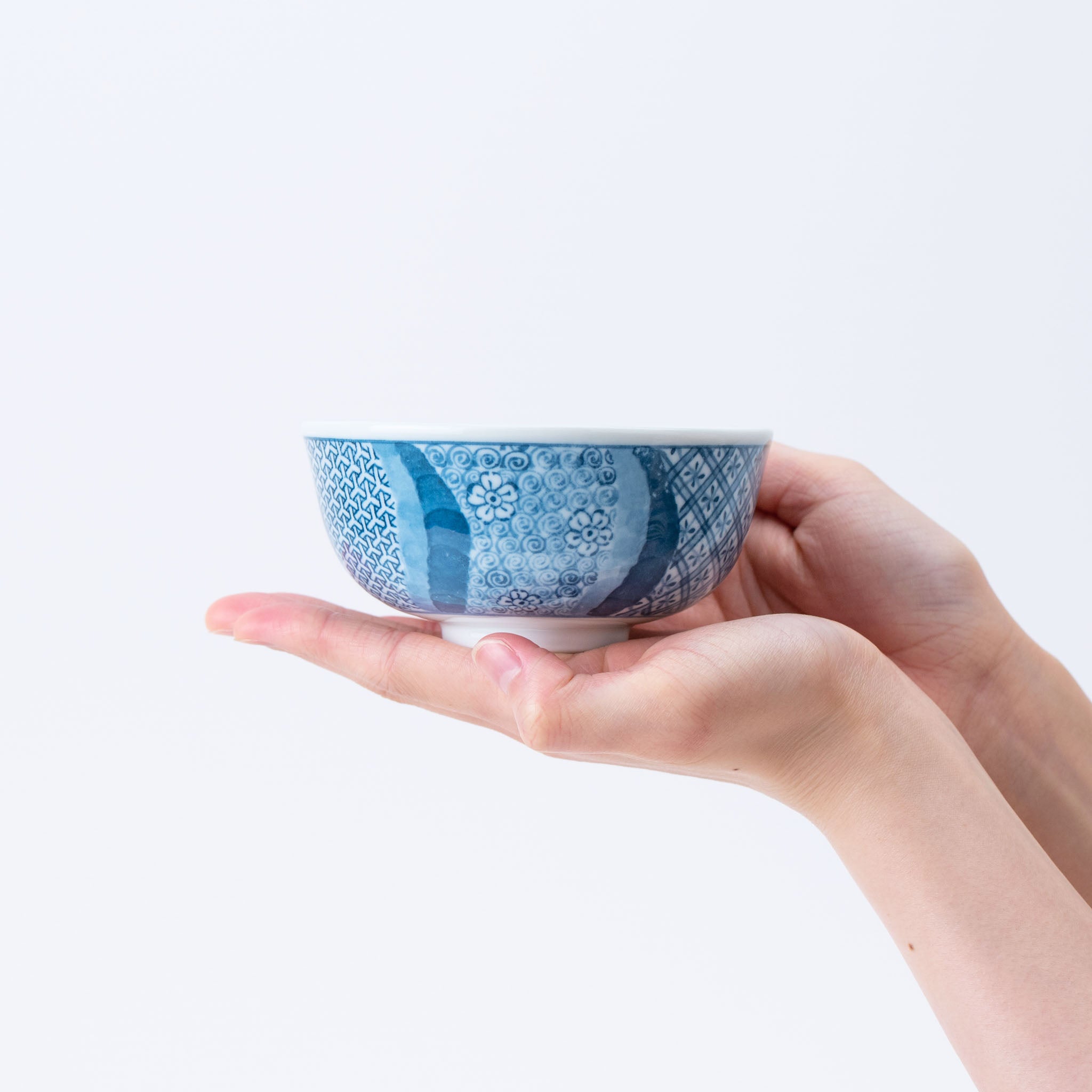 Patchwork Blue Rice Bowl