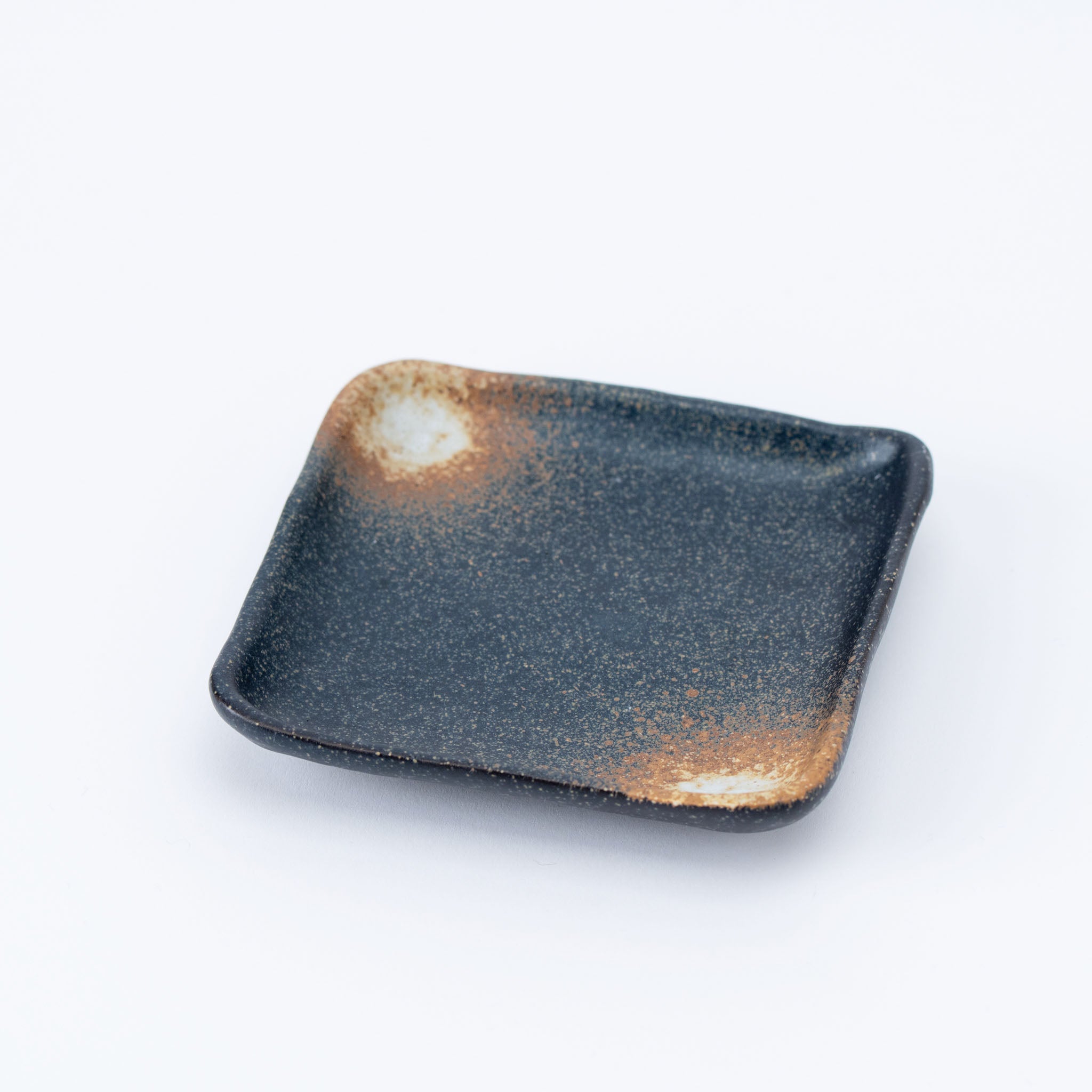 Black and Burned Square Plate