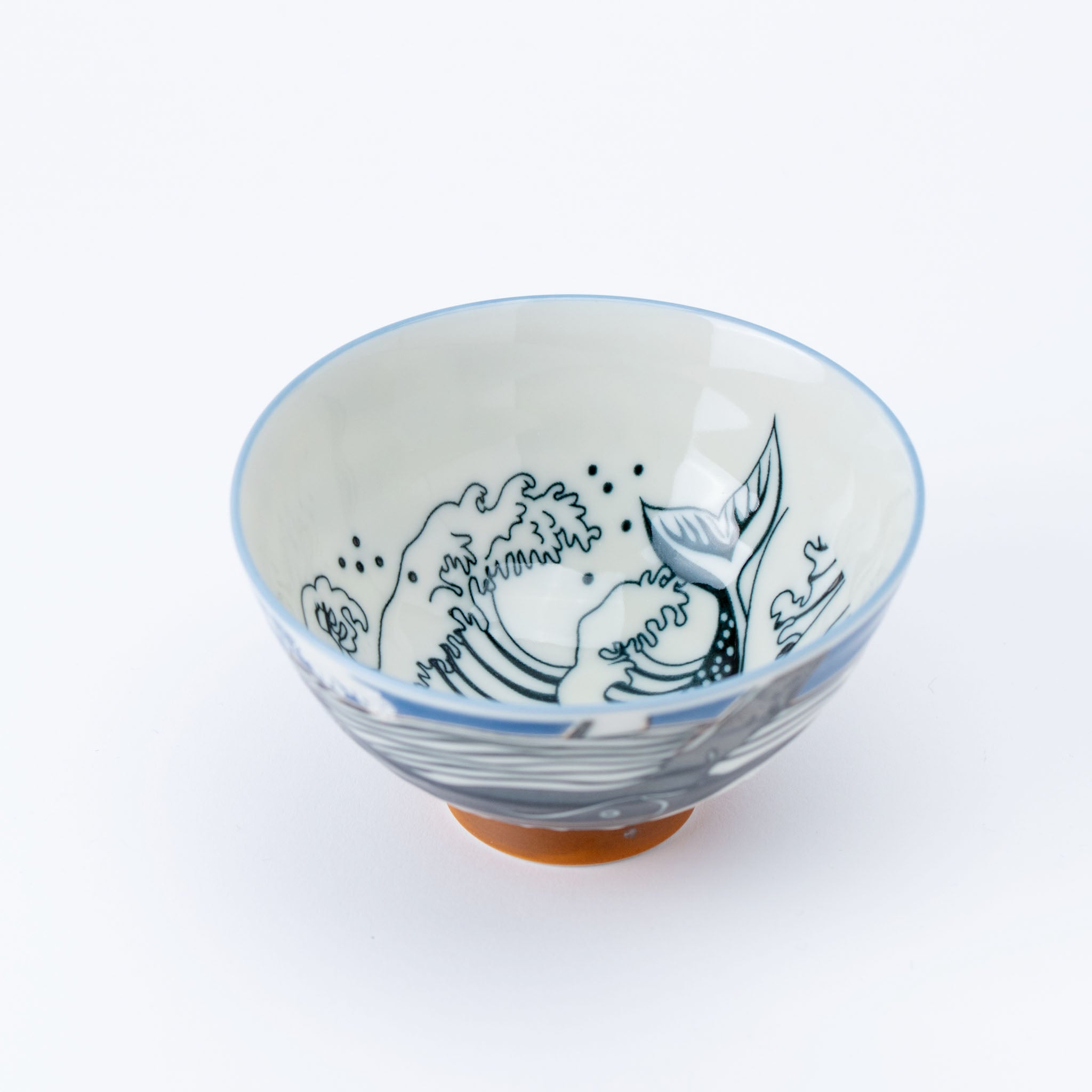 Horizon Whale Porcelain Rice Bowl