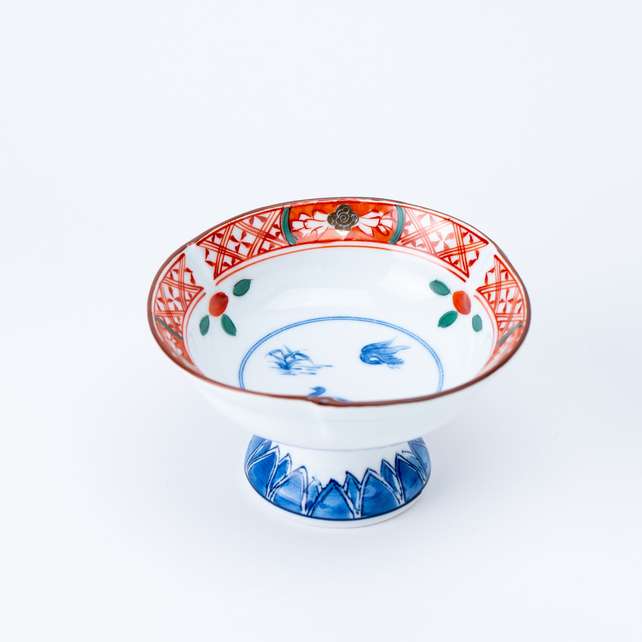 Blue Footed Pedestal Bowl