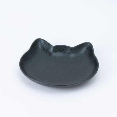 Matte Black Cat Silhouette Plate
