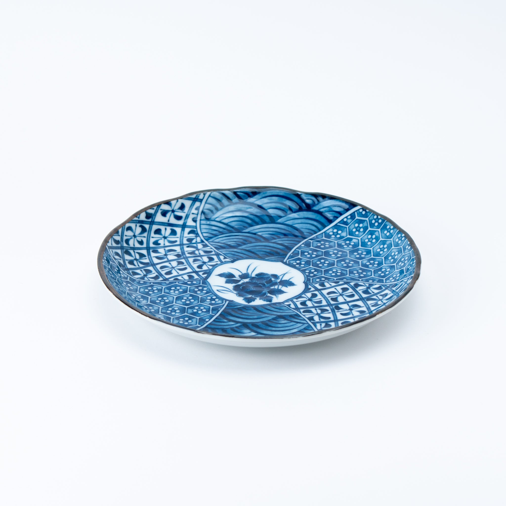 Indigo Blossom Plate