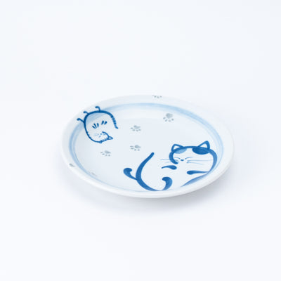 Heartwarming Hand-Drawn Cat Design Plate