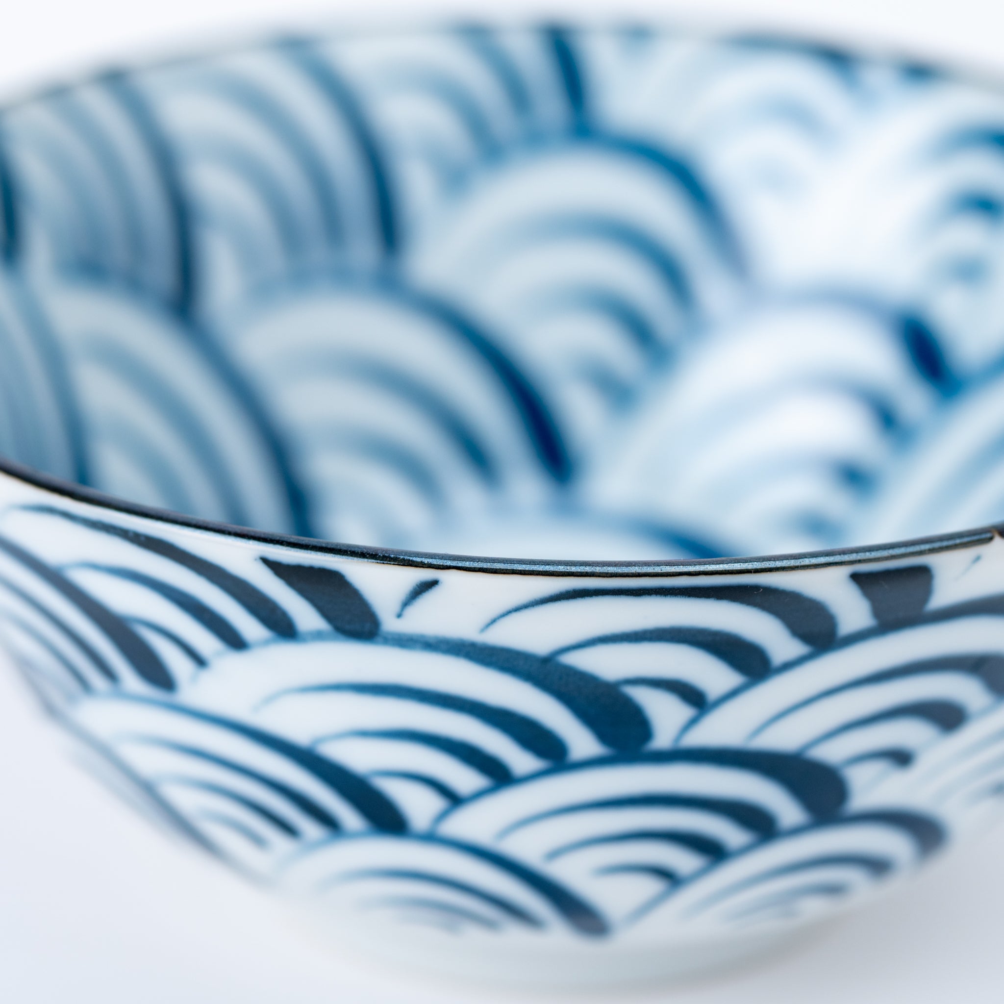 Seigaiha Blue Donburi Bowl