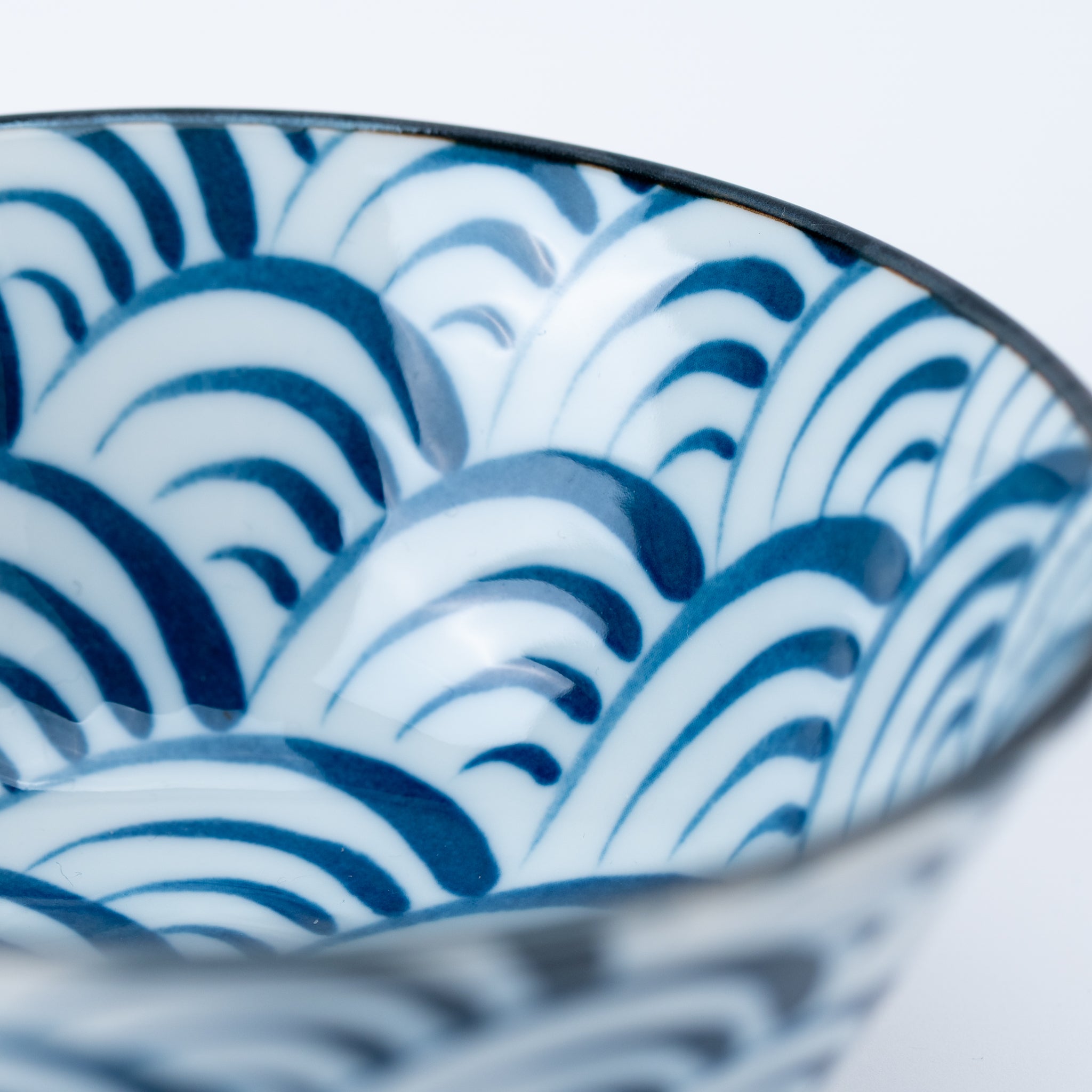 Seigaiha Blue Donburi Bowl