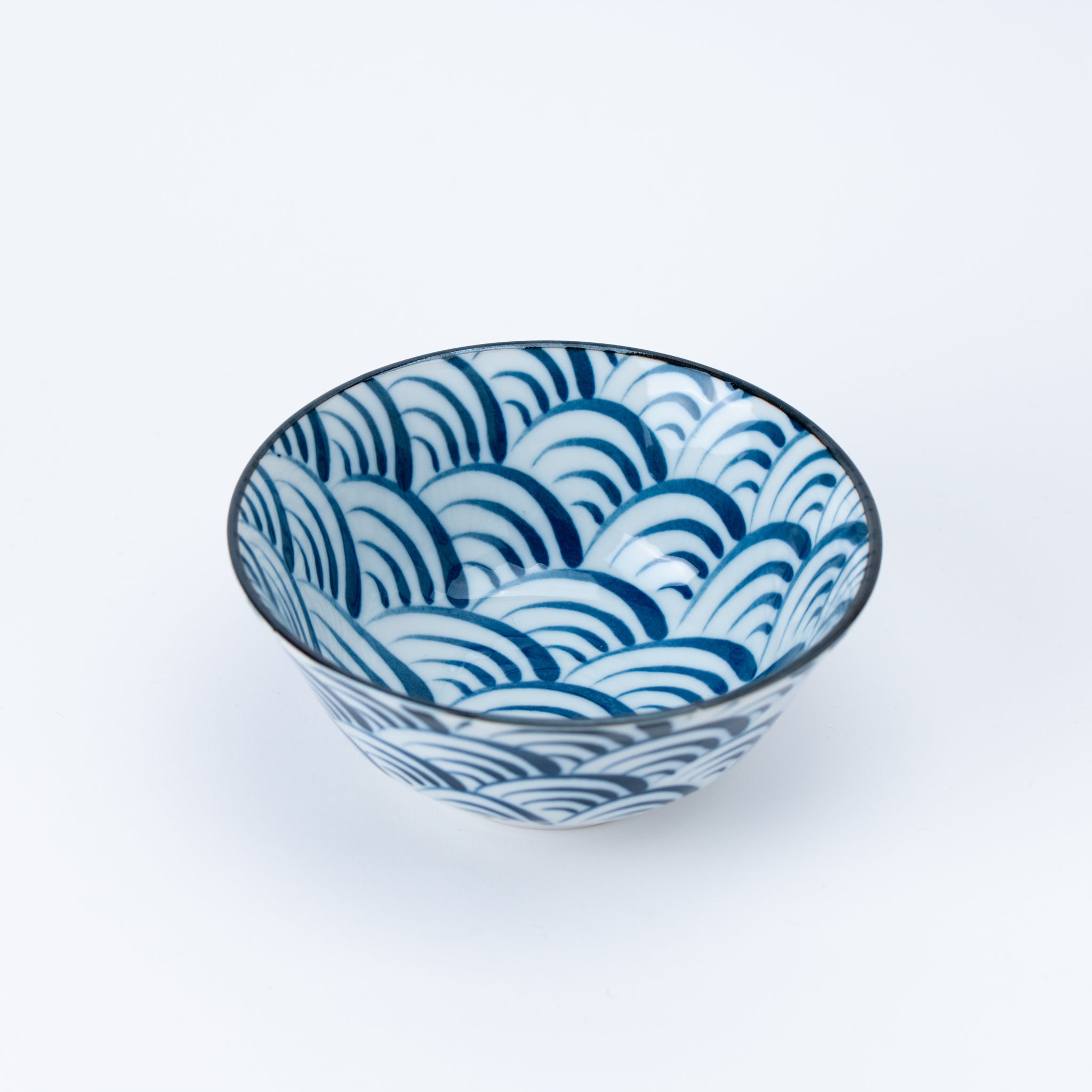 Seigaiha Blue Donburi Bowl