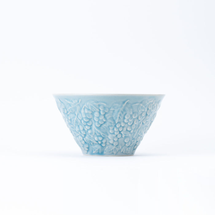 Grape and Leaves Blue Bowl