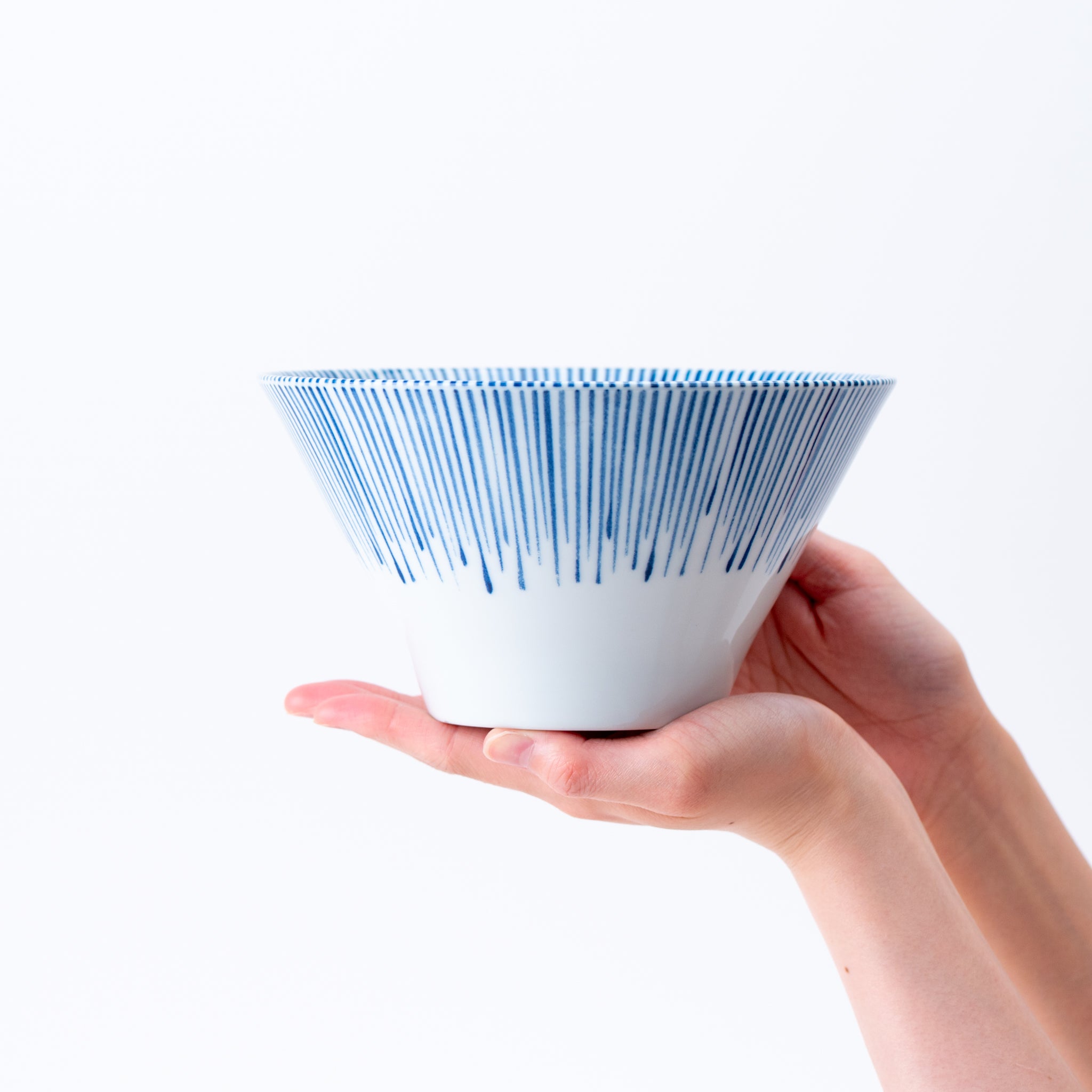 Reverse Fuji Rainy Blue Stripe Ramen Bowl
