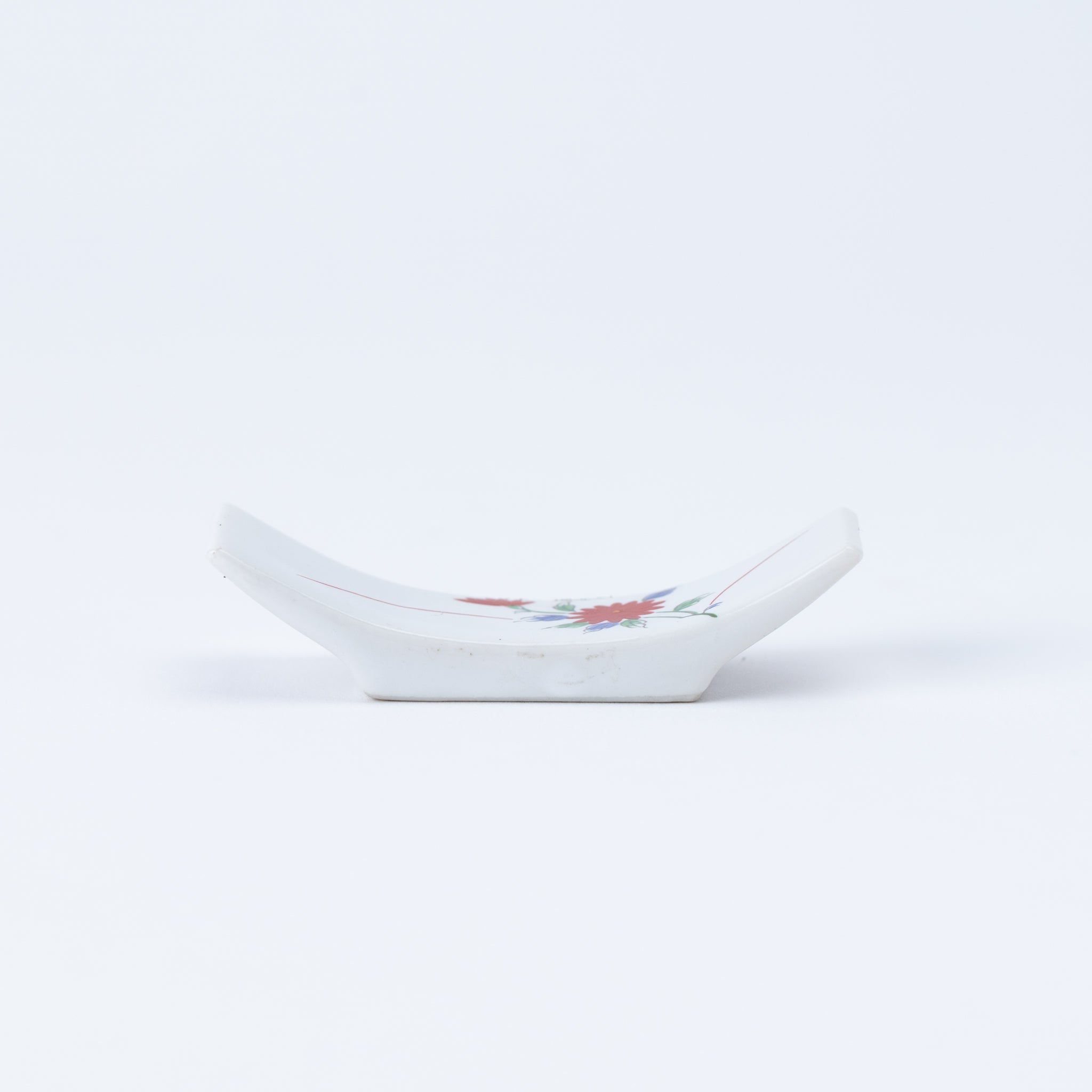 Red Chrysanthemum White Chopstick Rest