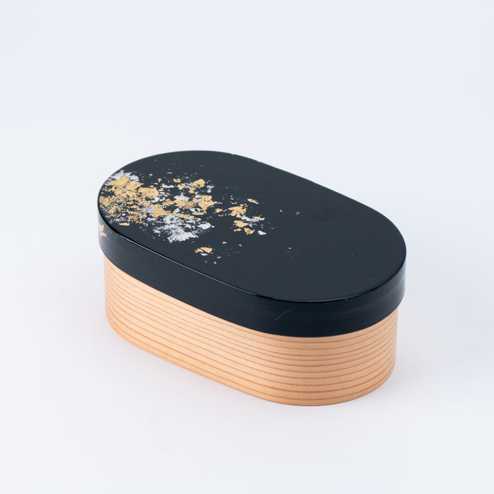 Lacquered Black Magewappa Bento Box