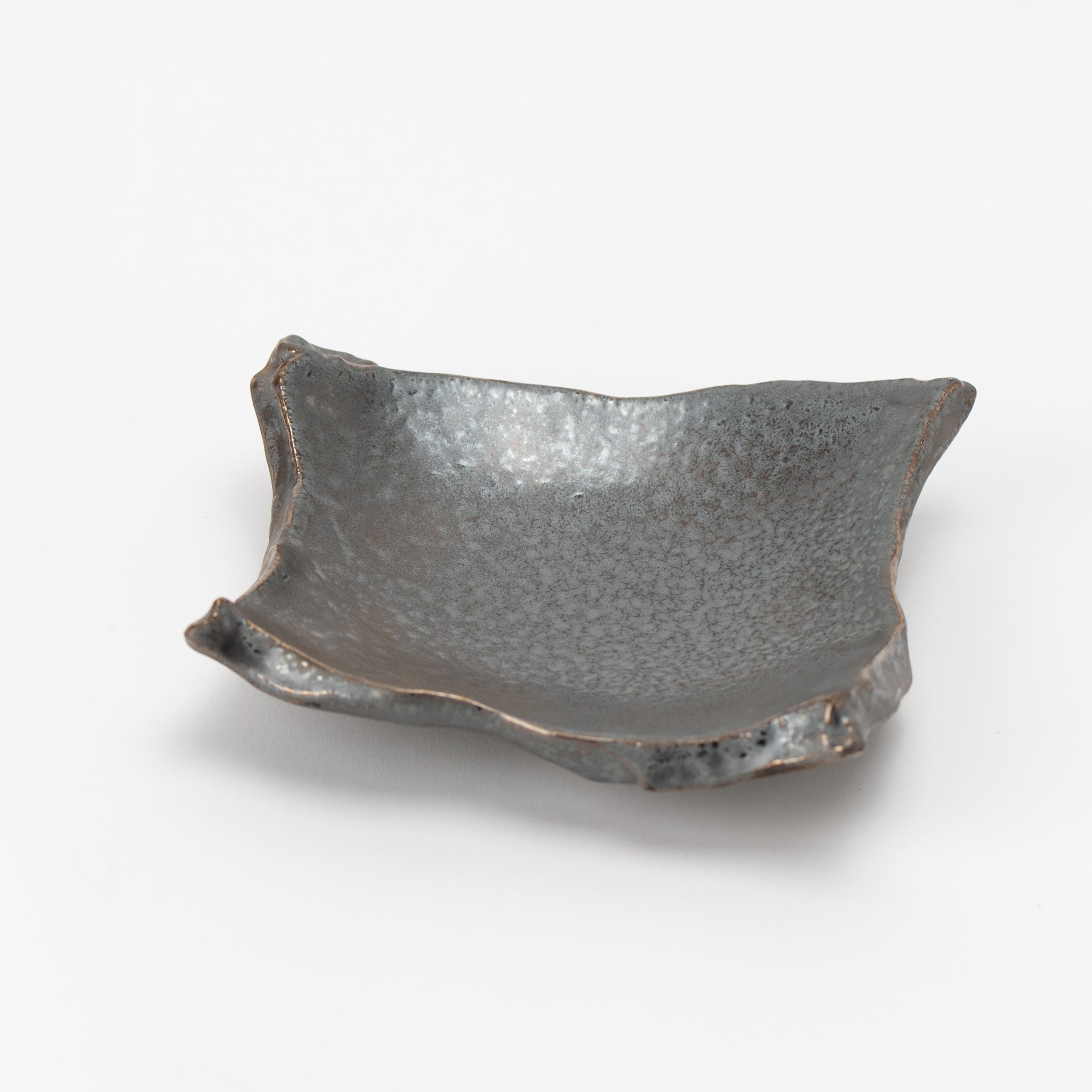 Silver Rust Black Chigiri Square Plate