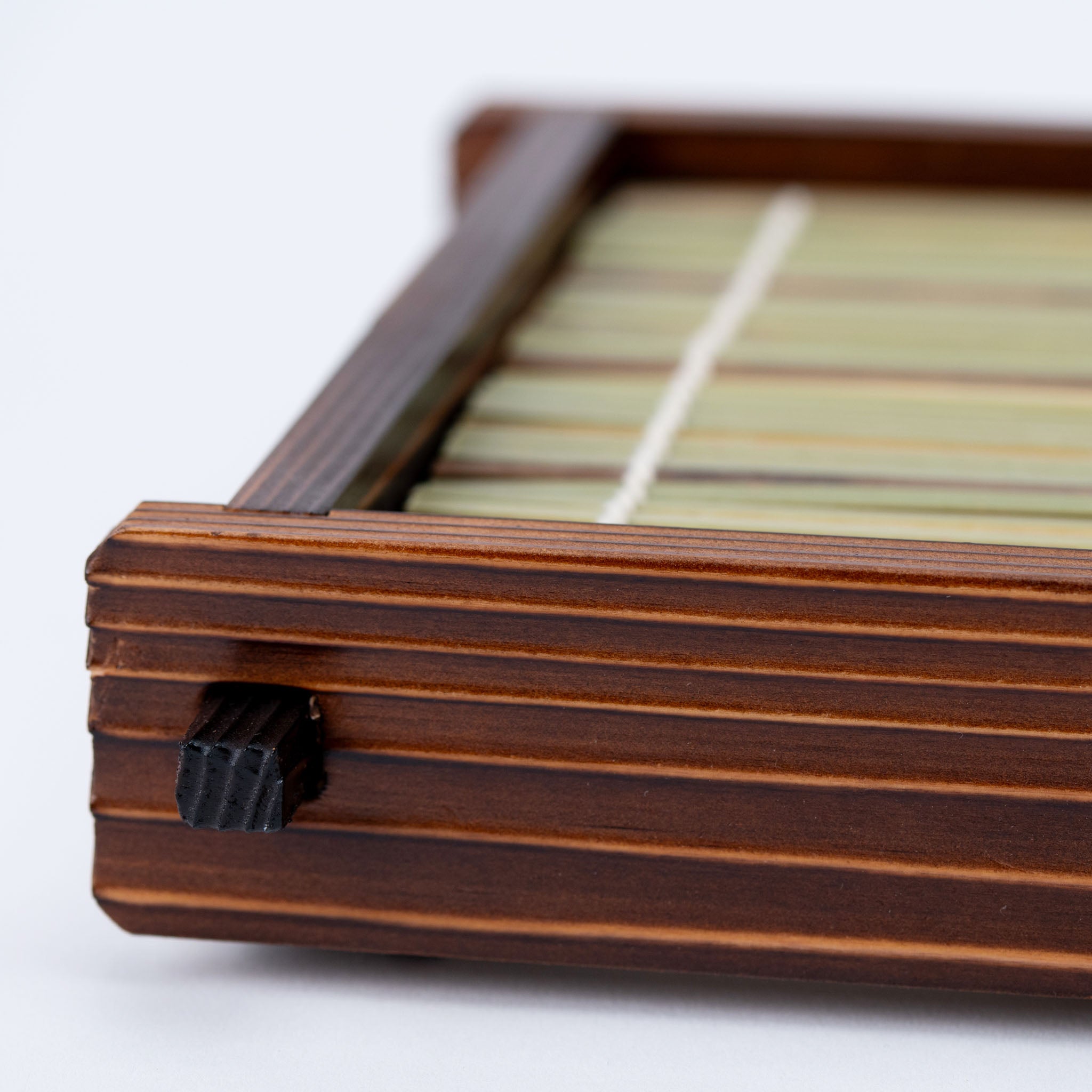 Authentic Japanese Zaru Soba Tray & Removable Bamboo Mat Set