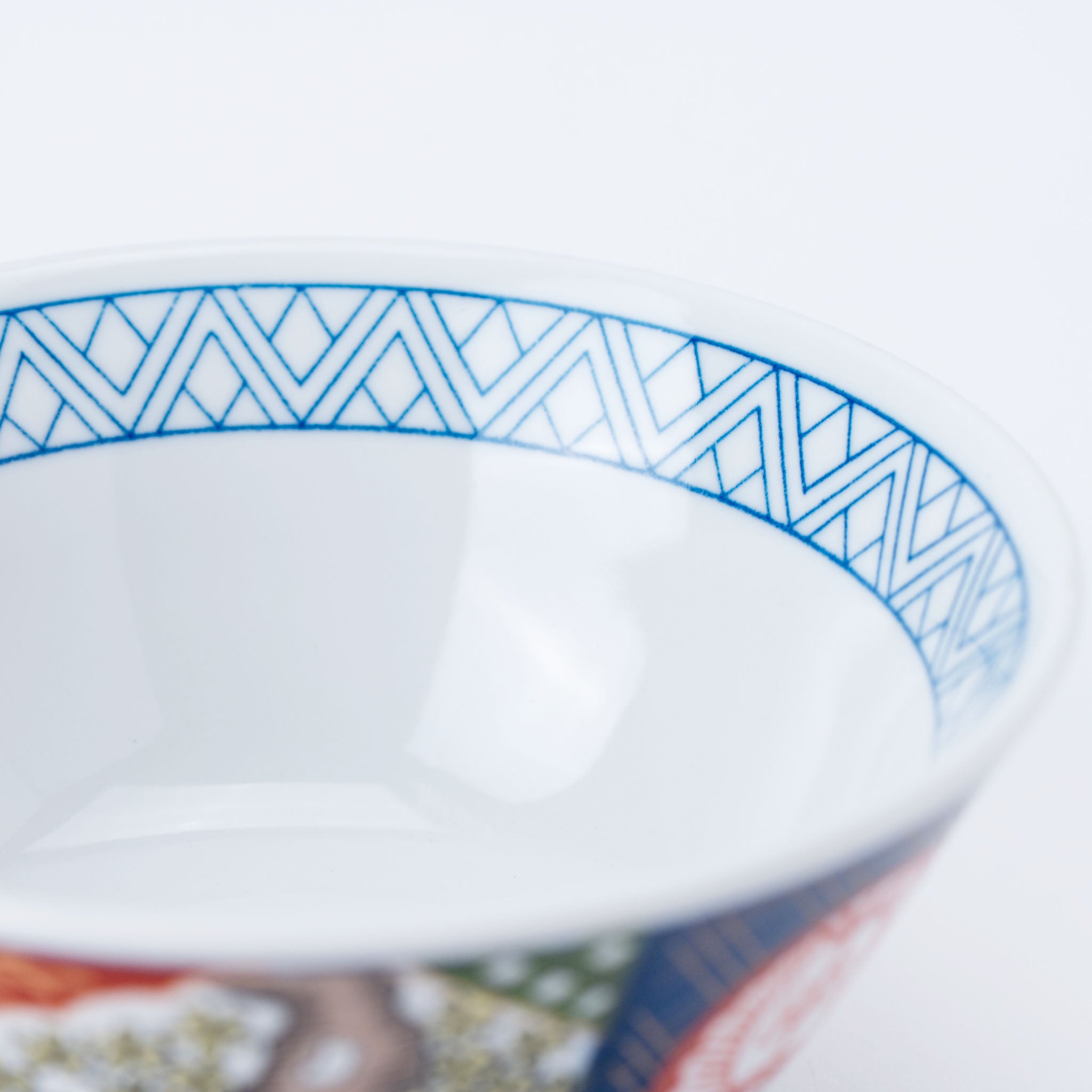 Traditional Red and Blue Motifs Bowl
