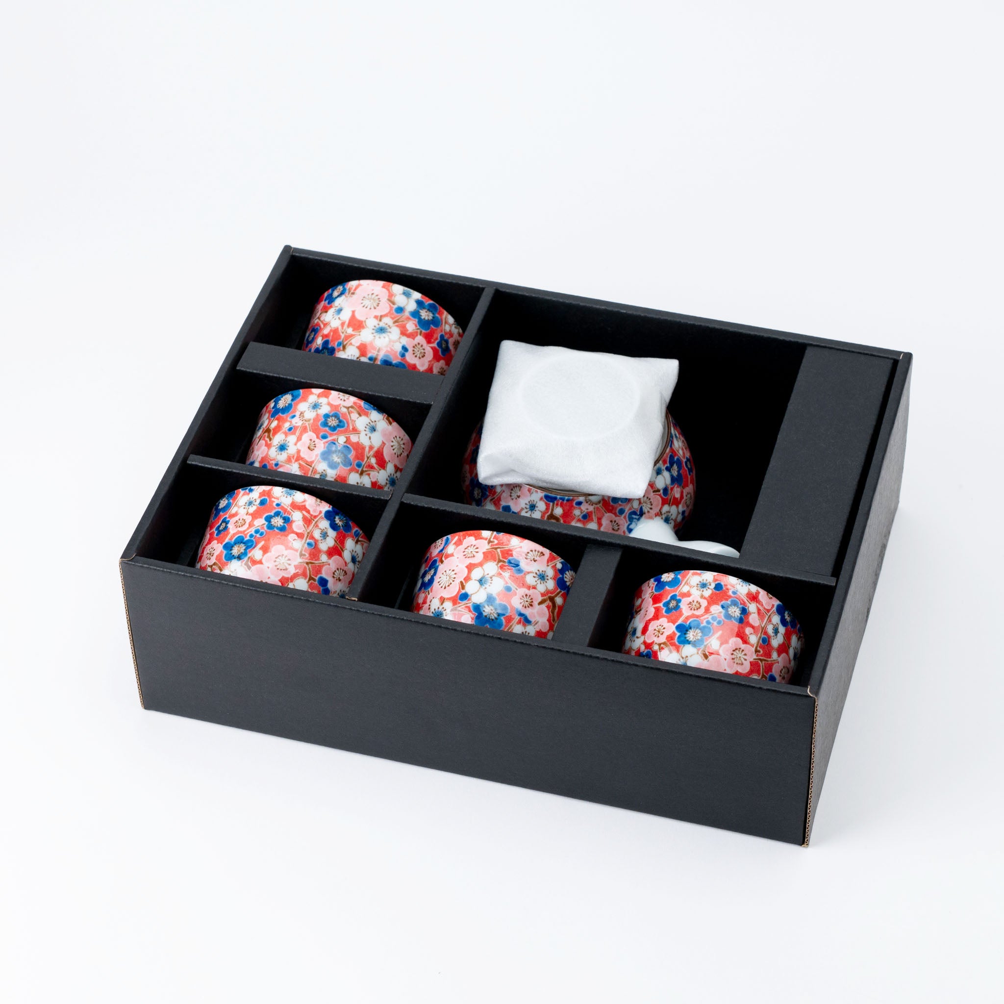 Ume Plum Blossom Kyusu Teapot (with Tea Strainer) & Yunomi Teacup Set