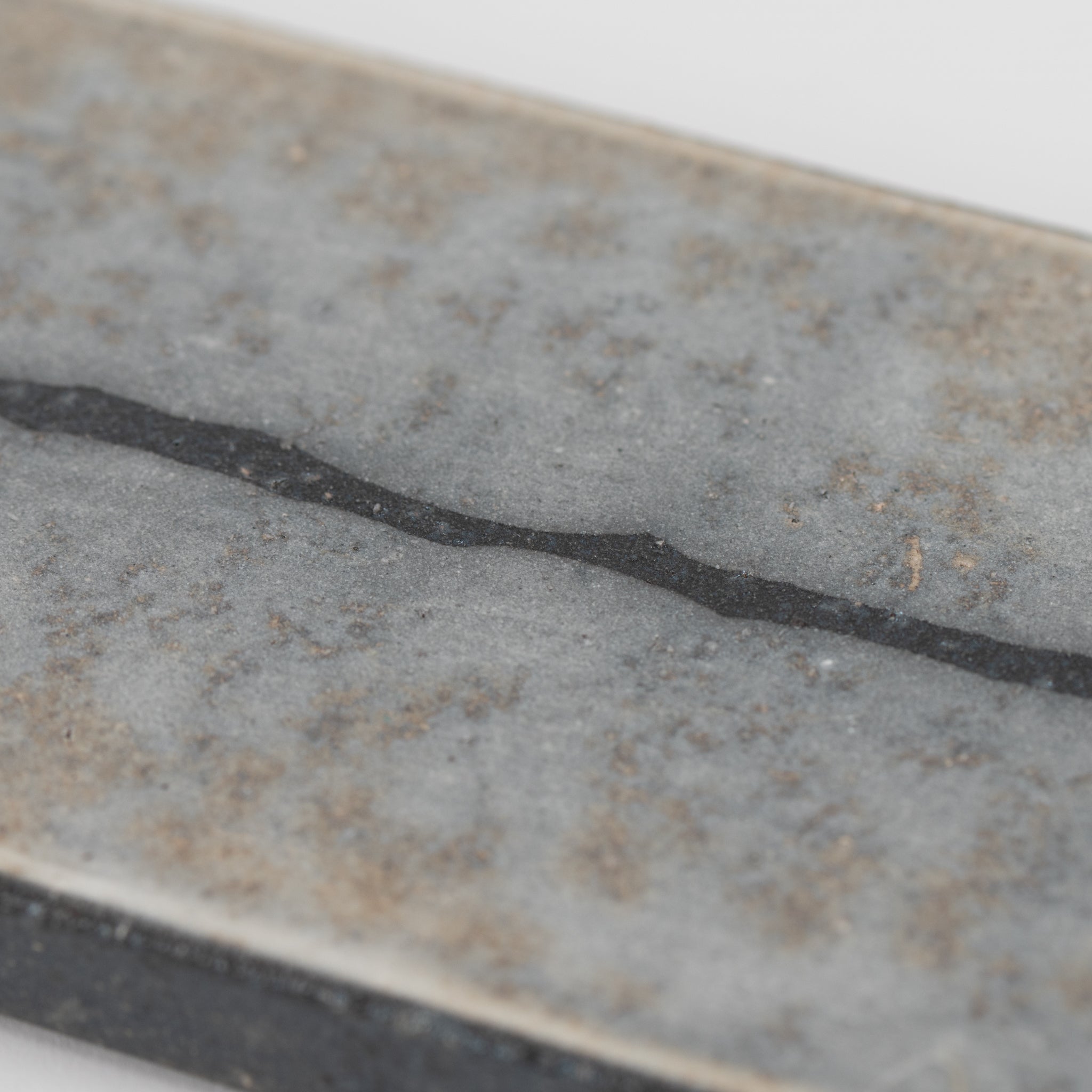 White Slip-Glazed Divided Rectangular Plate