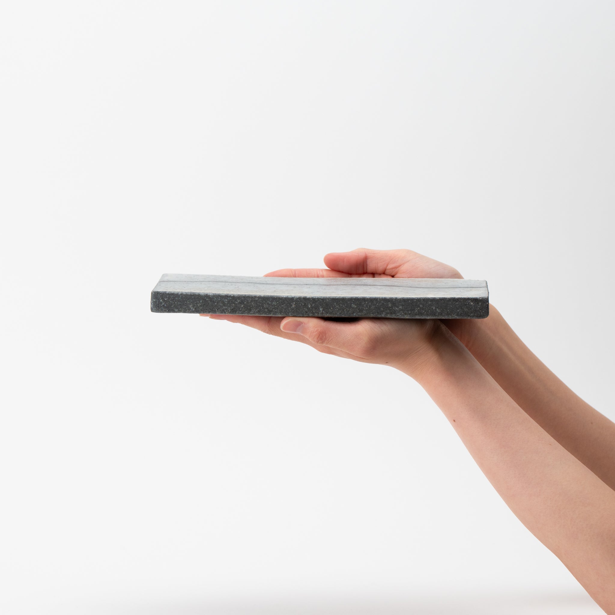 White Slip-Glazed Divided Rectangular Plate