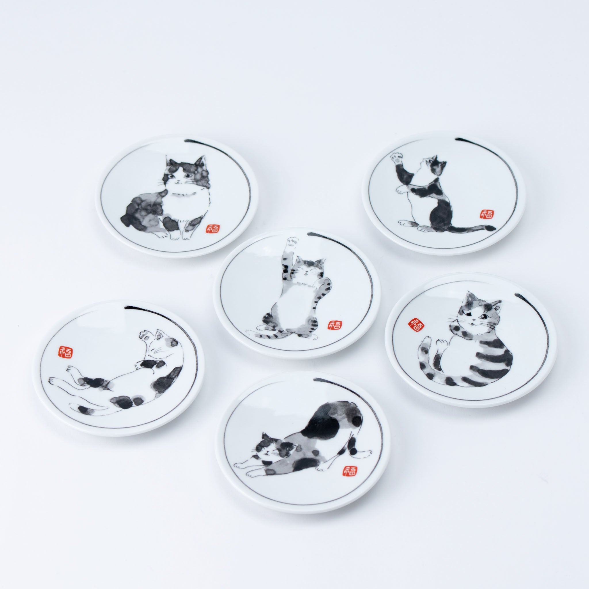 Small Plate Set – Playful Cats