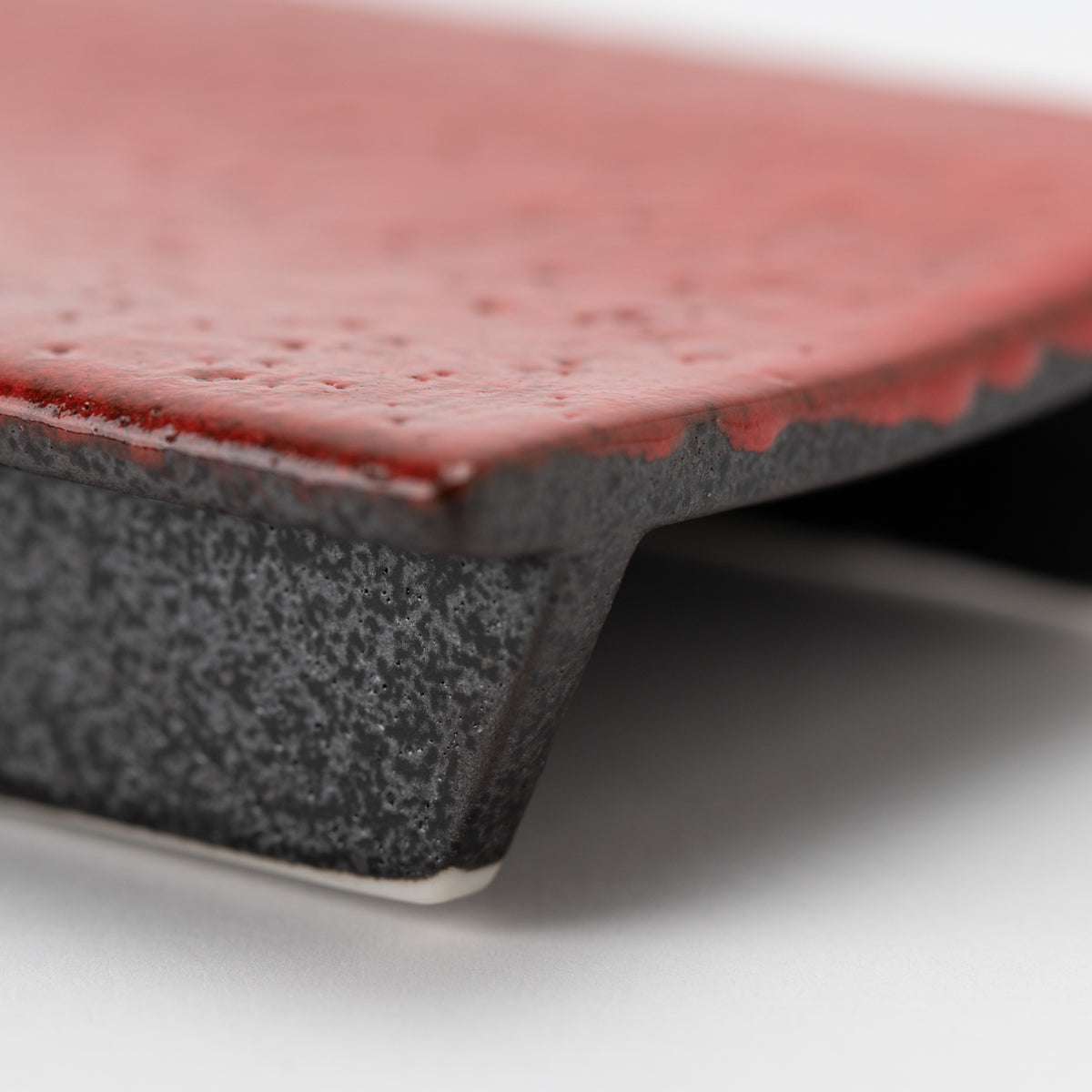 Traditional Japanese Red & Black Sushi Plate