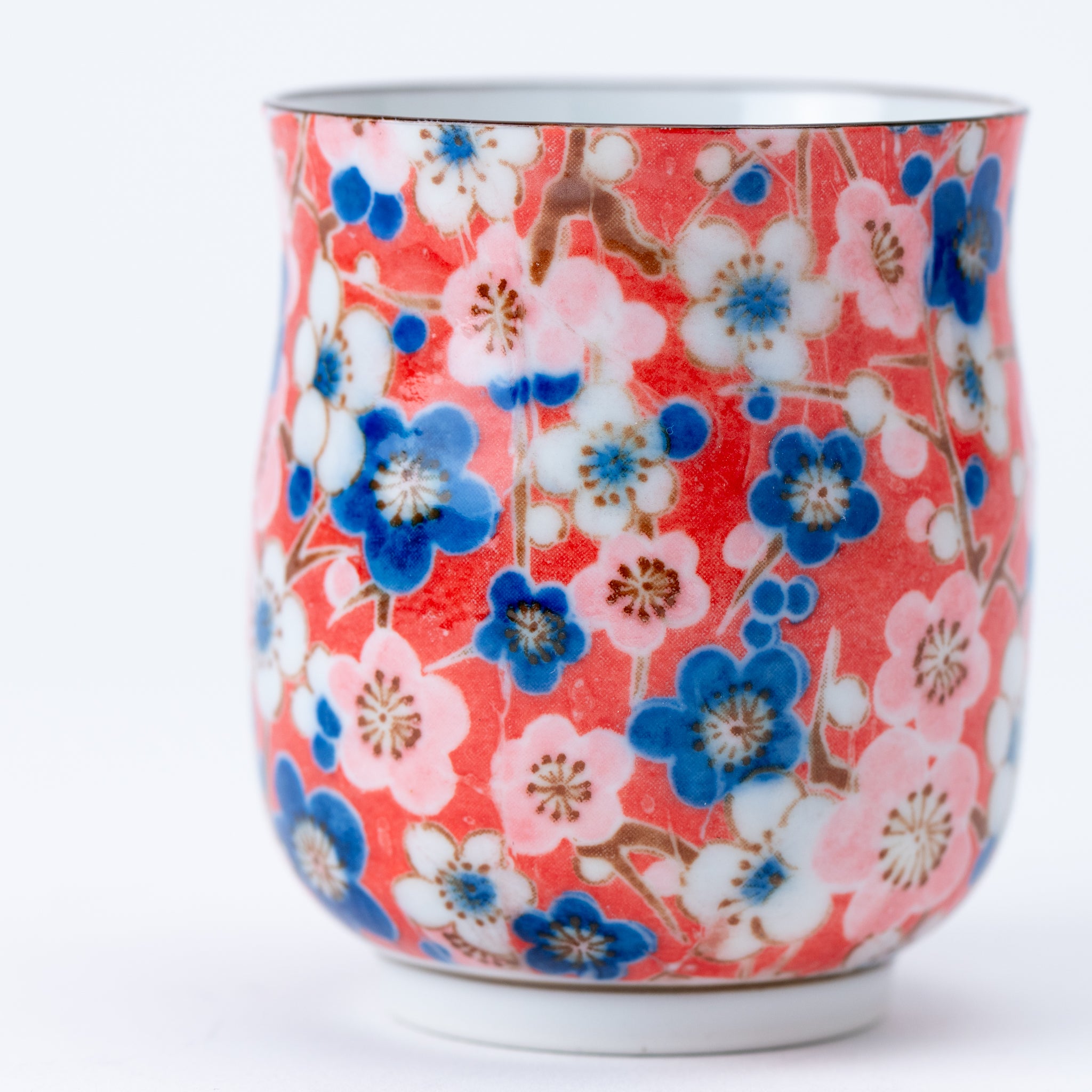 Colorful Blossom Teapot (with Tea Strainer) & Yunomi Teacup Set