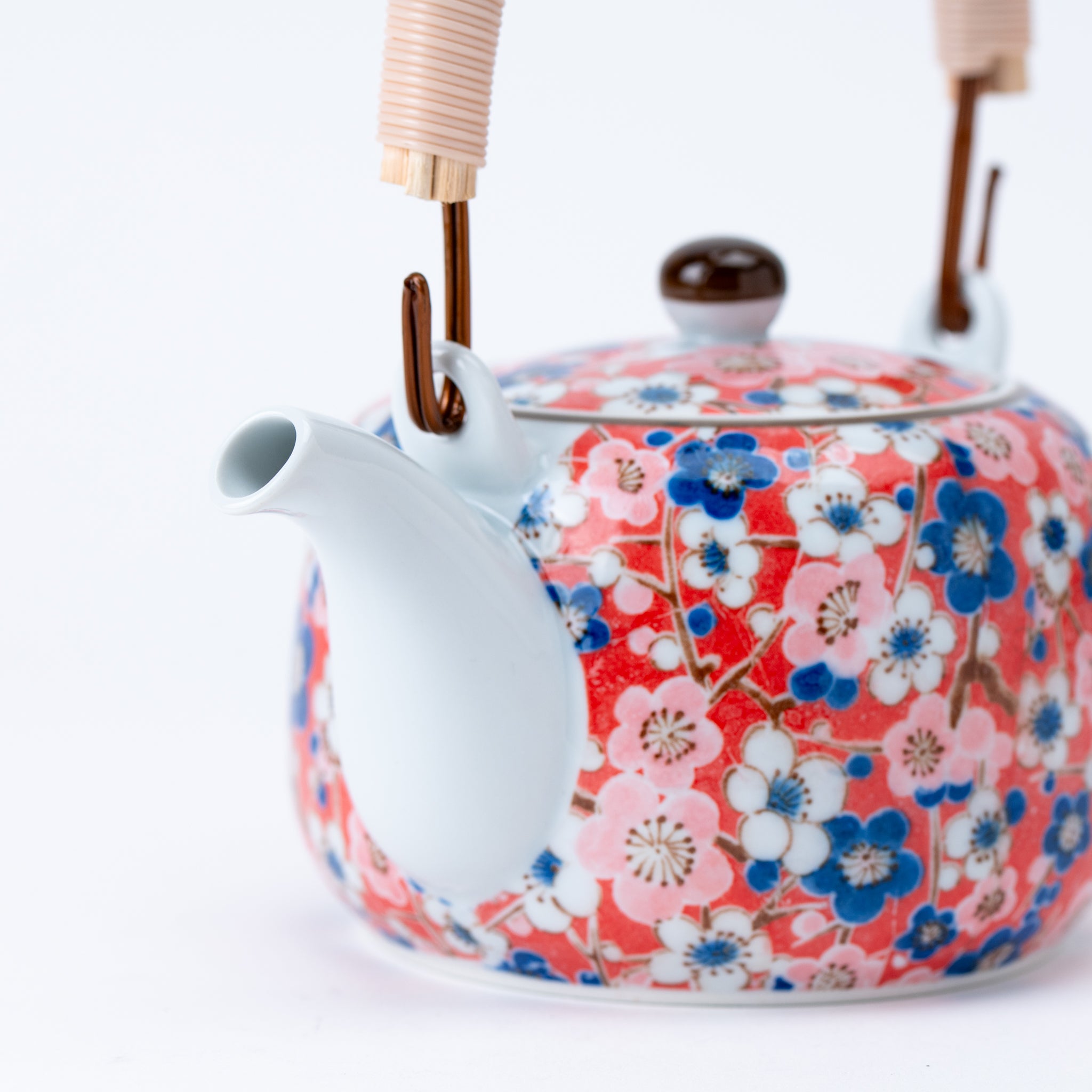 Colorful Blossom Teapot (with Tea Strainer) & Yunomi Teacup Set