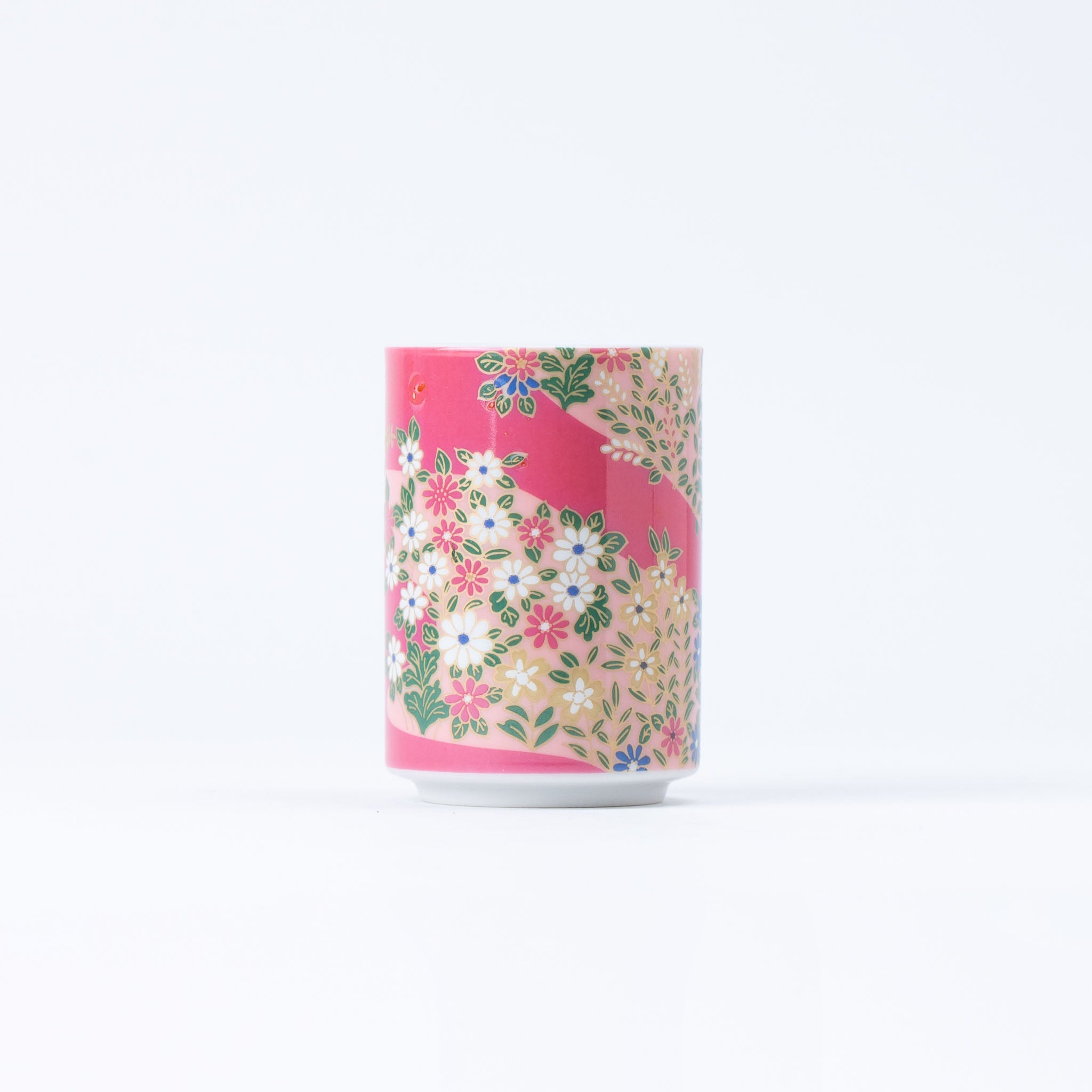 Vibrant Flowers Yunomi Teacup Set of 5