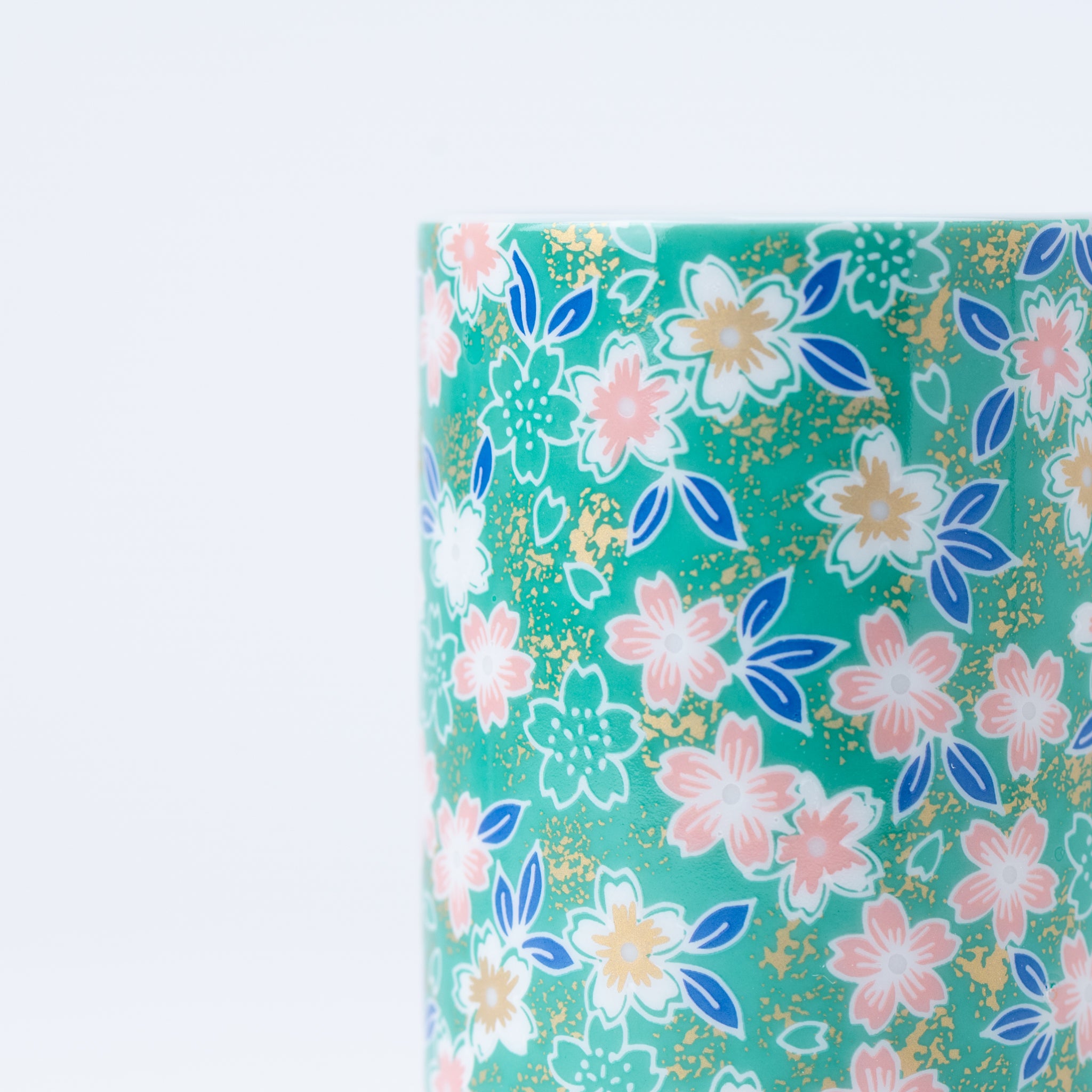 Vibrant Flowers Yunomi Teacup Set of 5