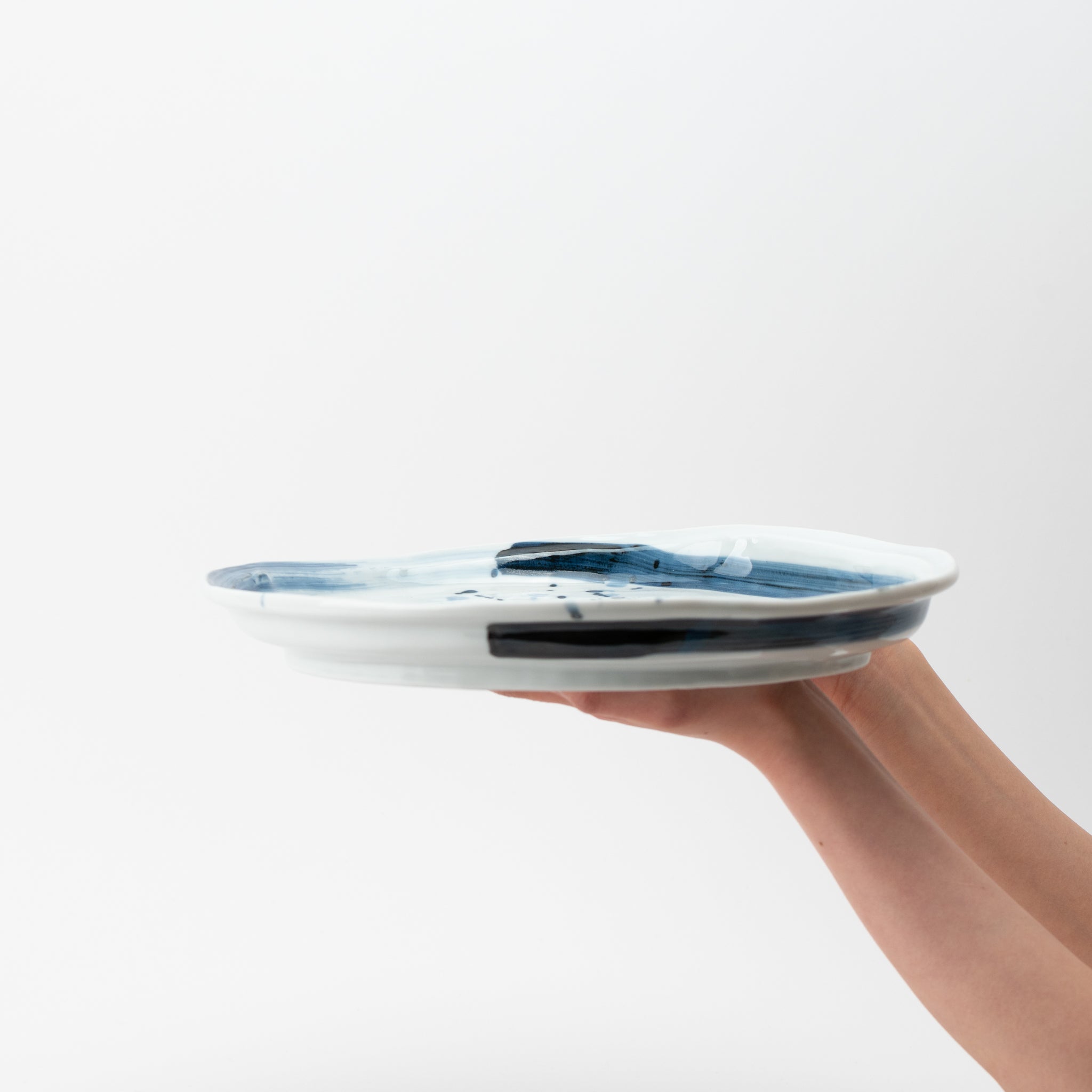 Gosu Brushstroke Irregular Shaped Plate