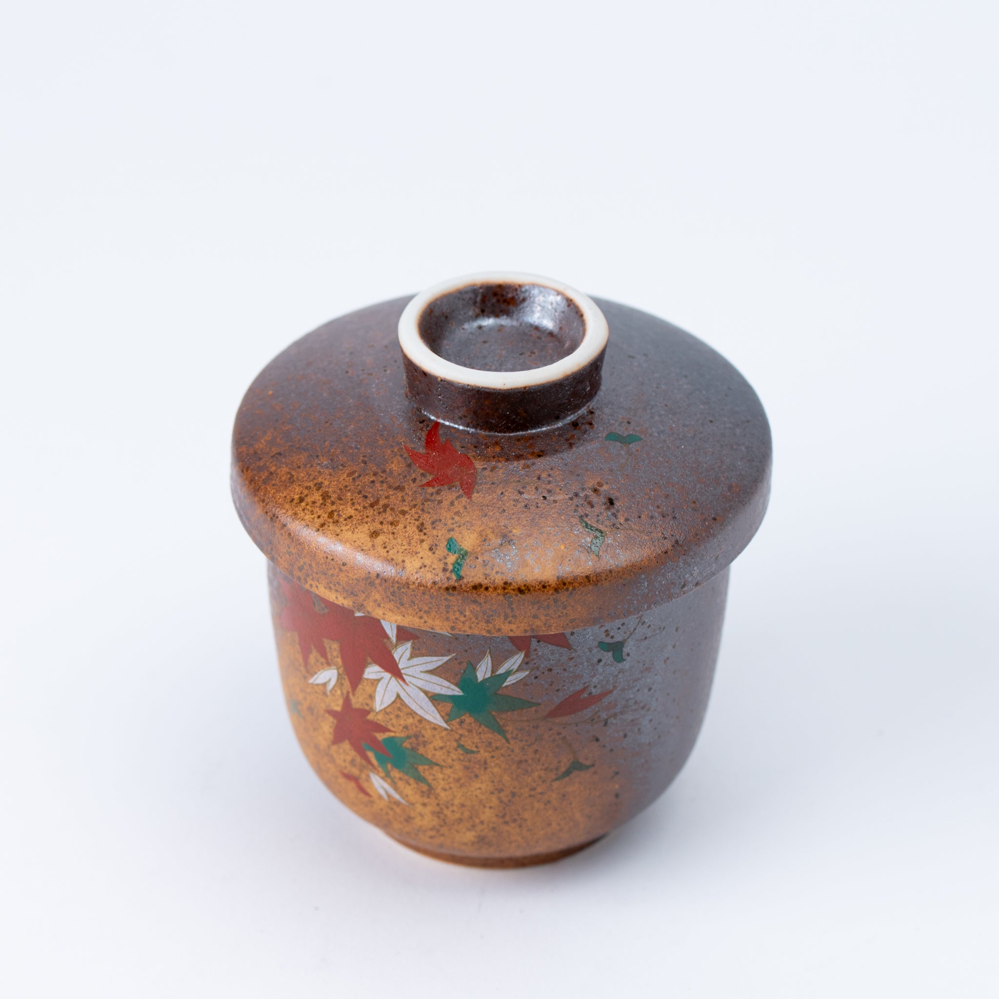 Autumn Maple Motif Chawanmushi Lidded Bowl