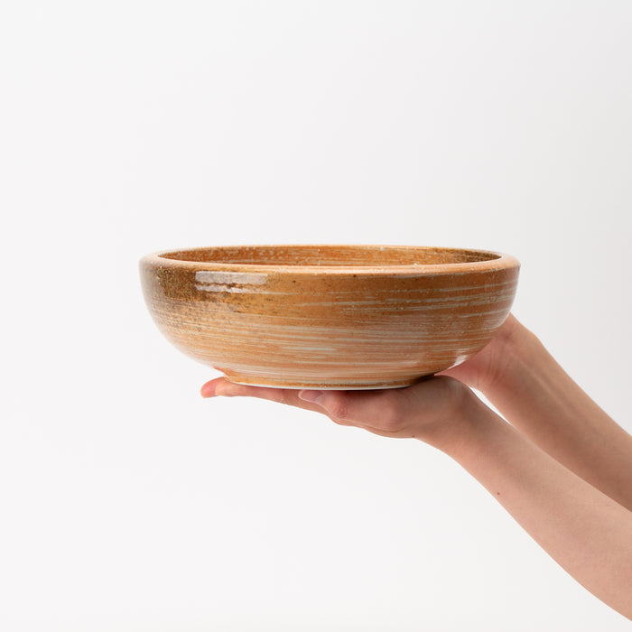 Earth Tone Tied Handle Bowl