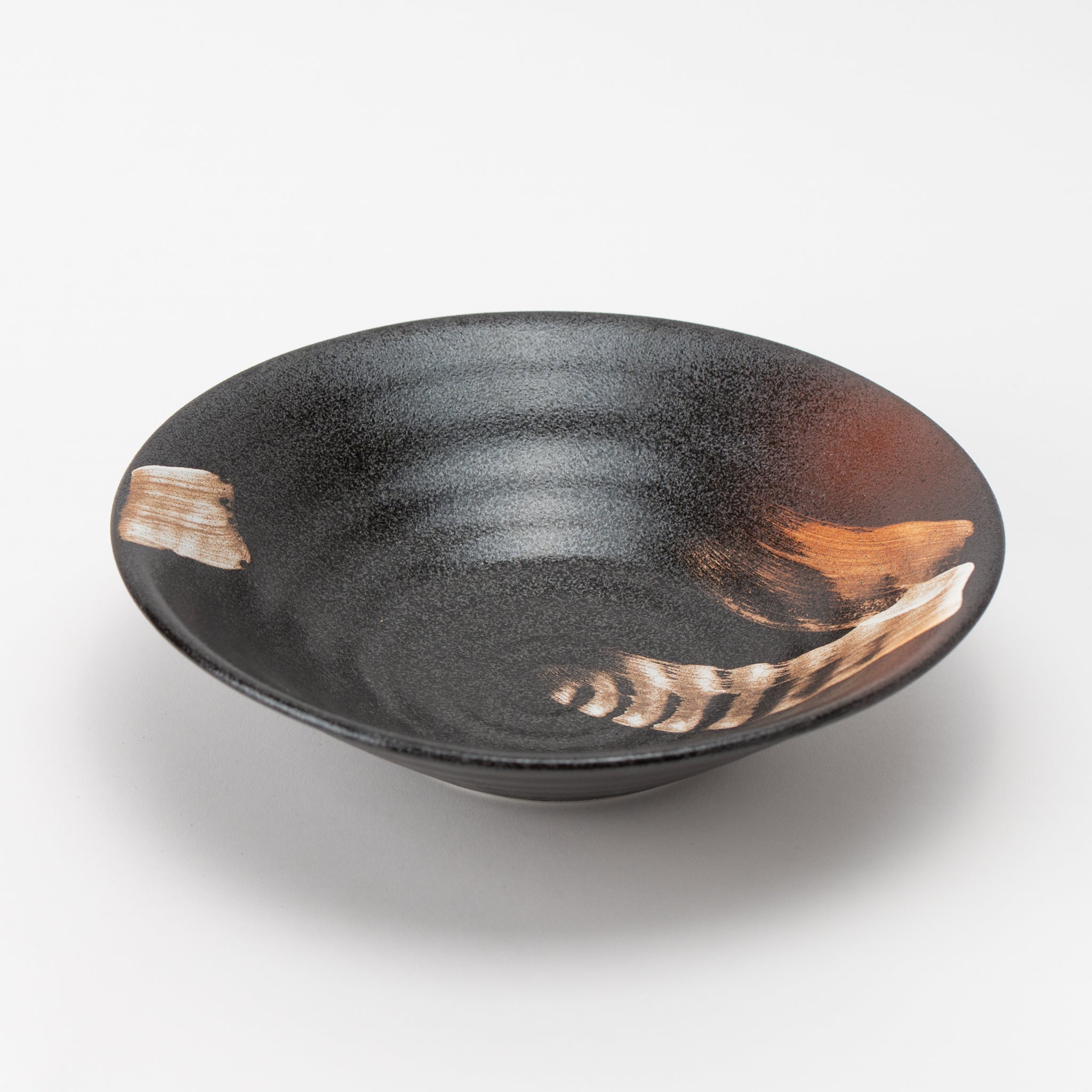 Fire-Color Brushstroke Bowl