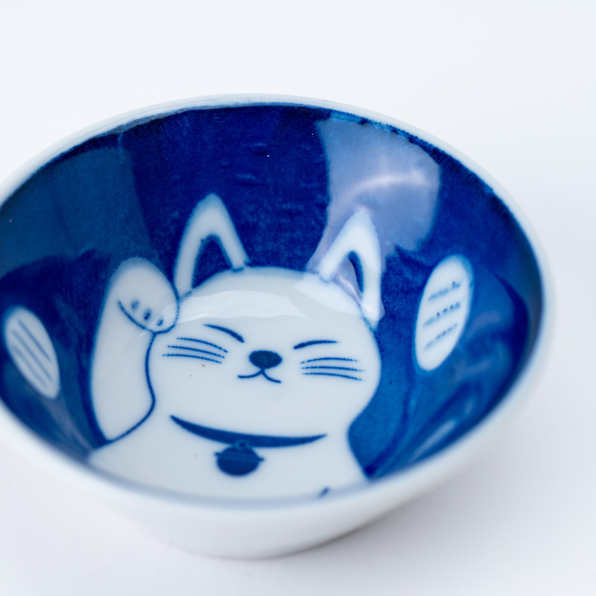 Indigo Maneki Neko Small Plate