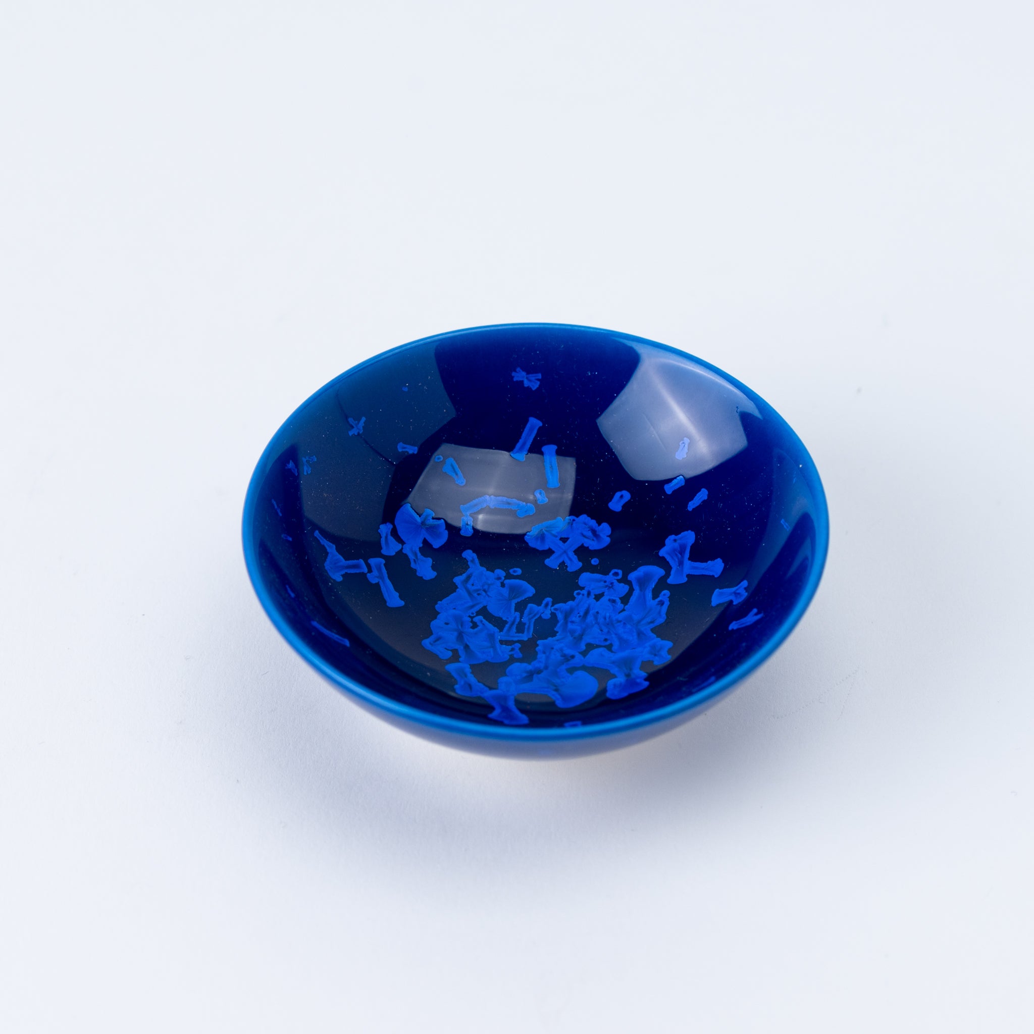 Small Plate – Deep Cobalt Blue Crystal Glaze