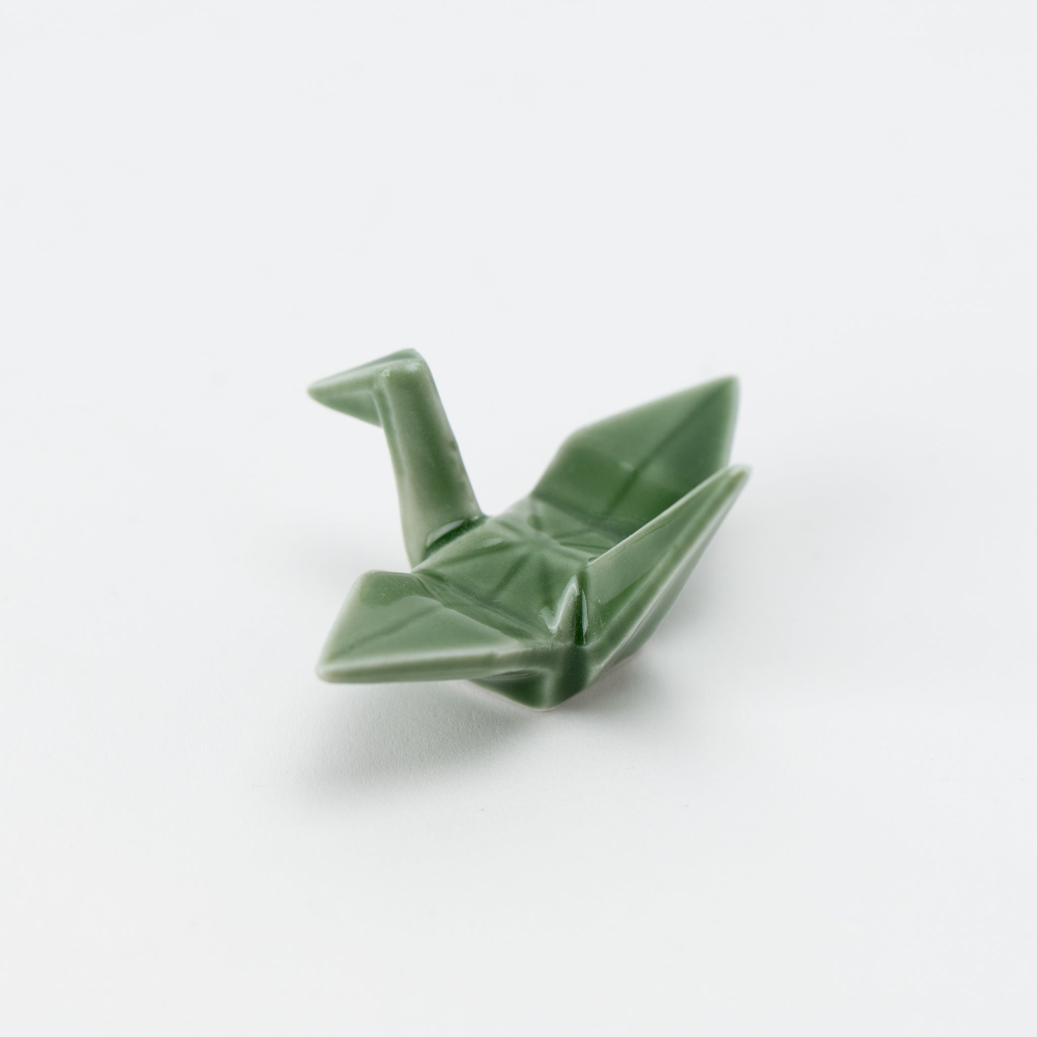Origami Crane Light Green Chopstick Rest