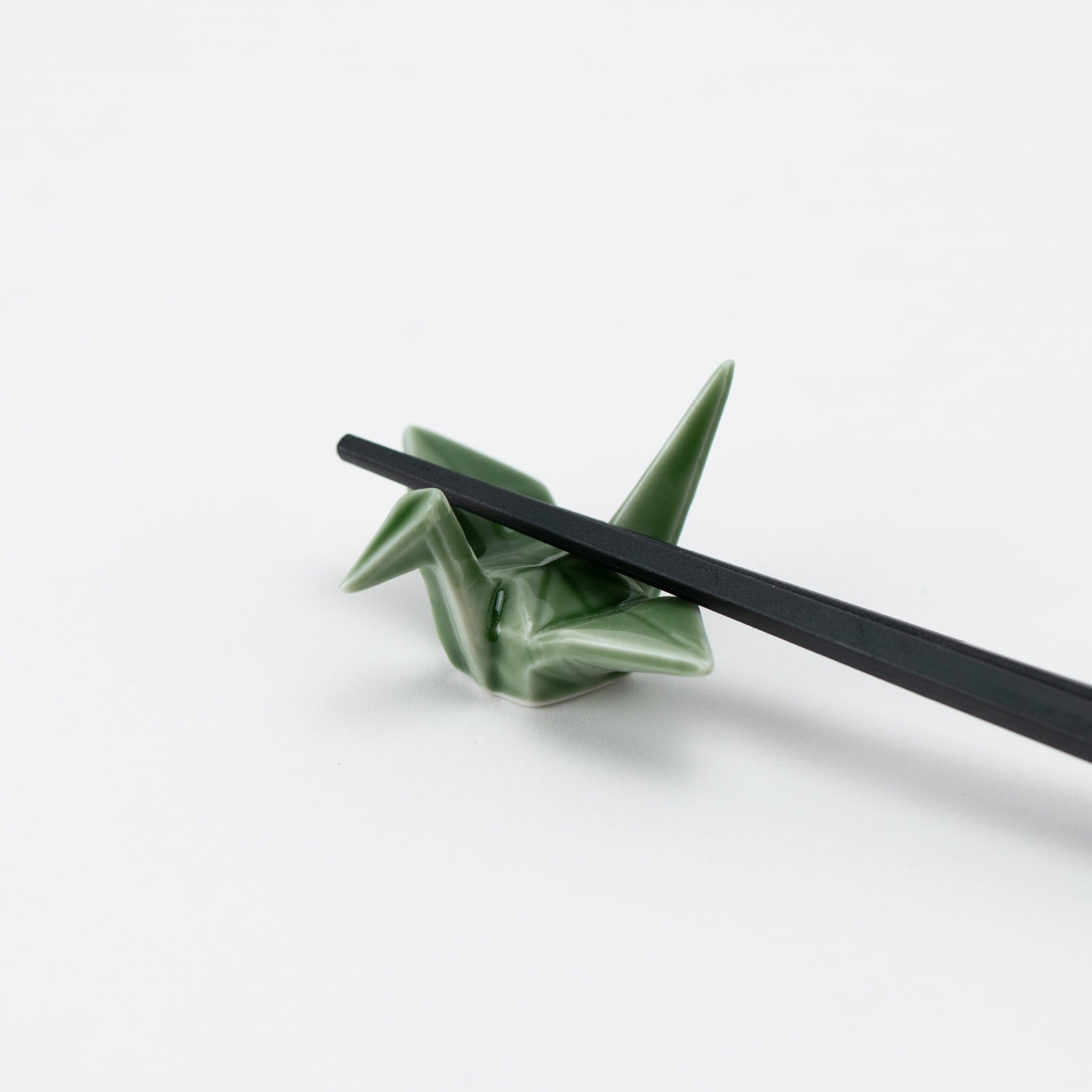 Origami Crane Light Green Chopstick Rest