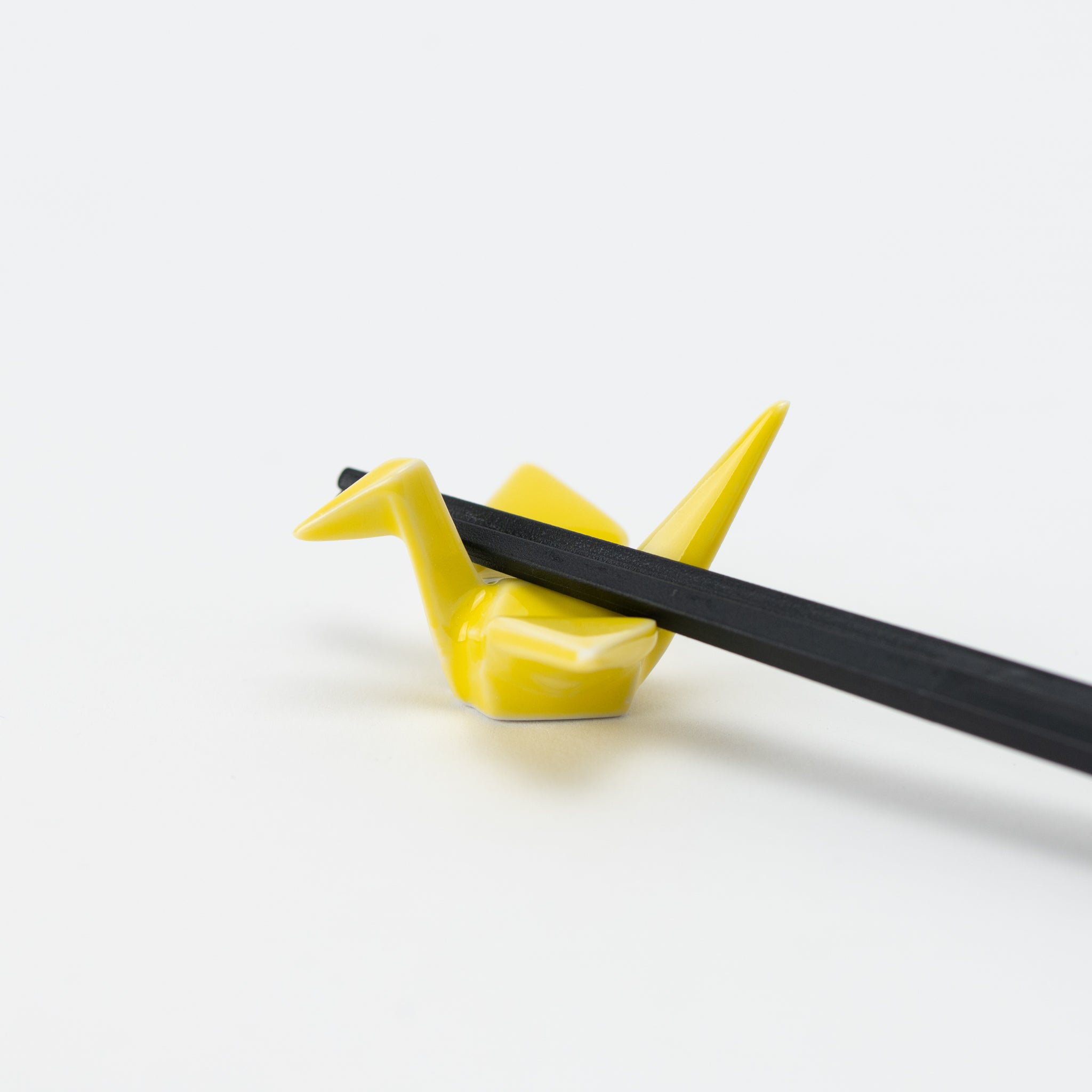 Origami Crane Yellow Chopstick Rest