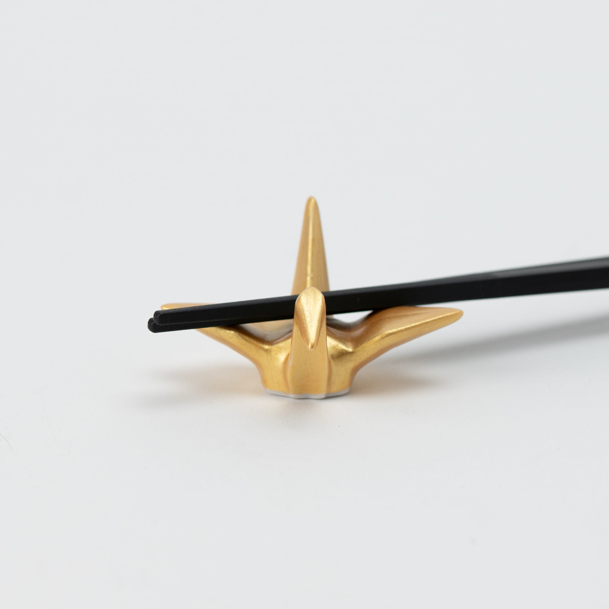 Origami Crane Gold White Chopstick Rest