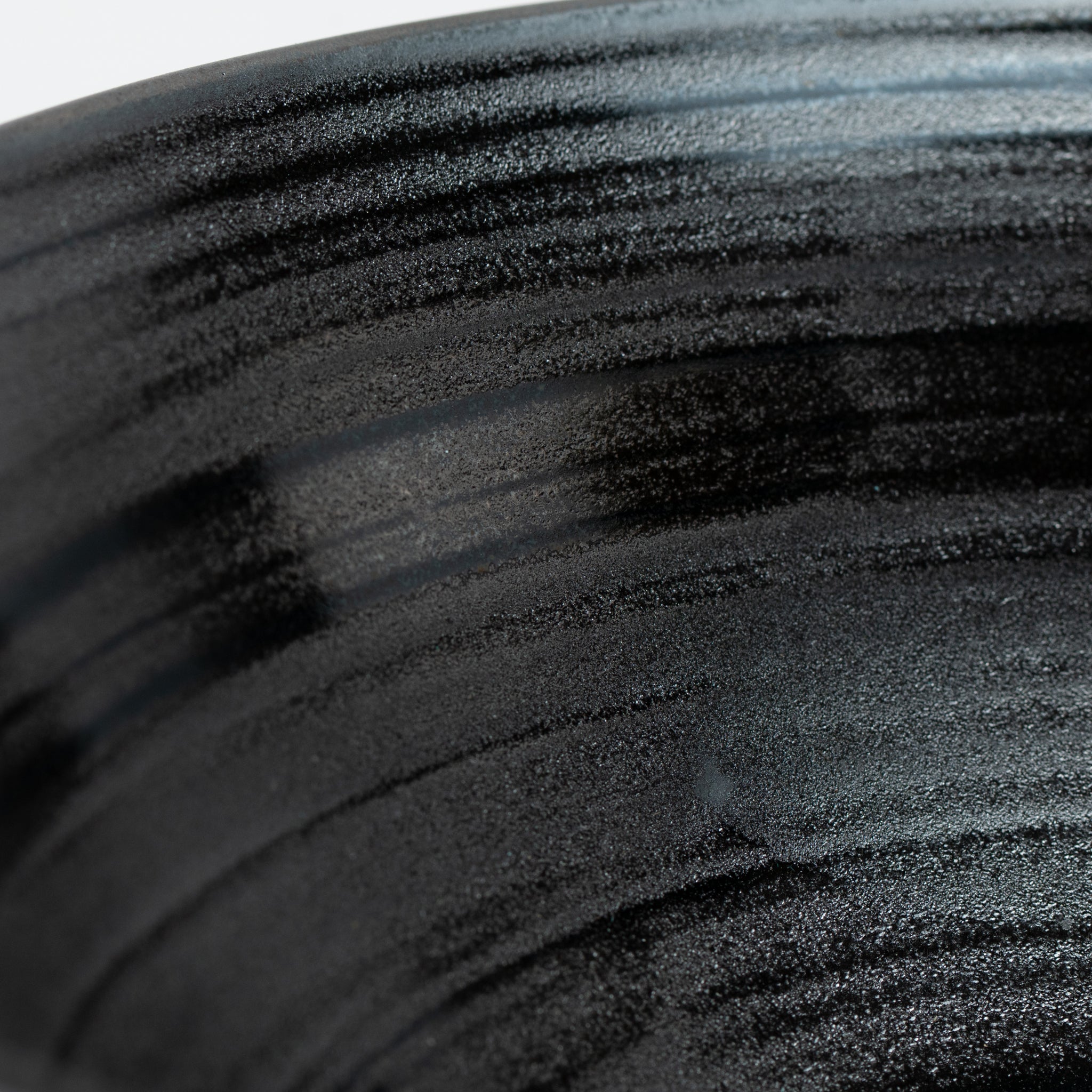 Brush-Stroke Silver Flared Donburi Bowl