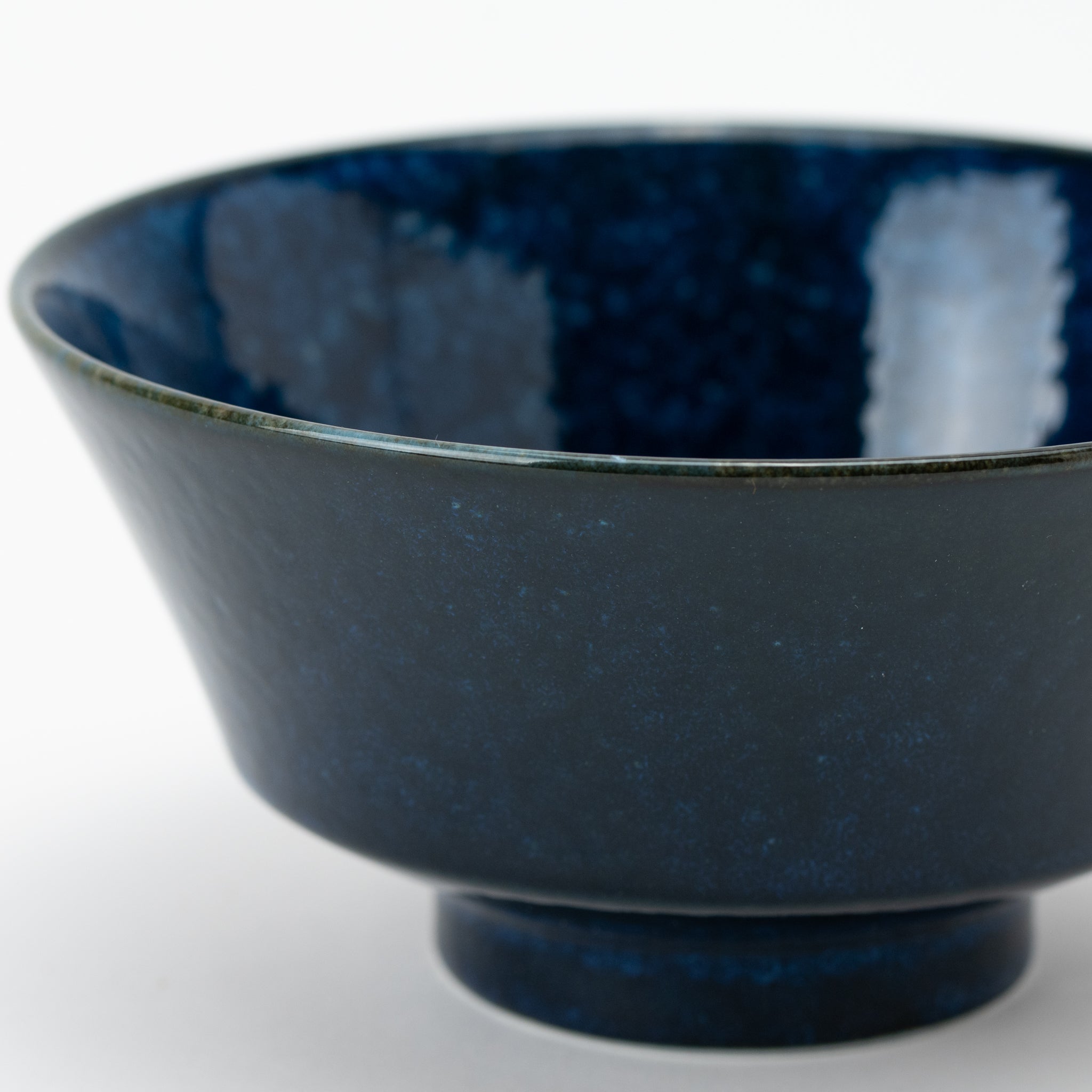 Kiln-Varied Navy Flared Donburi Bowl