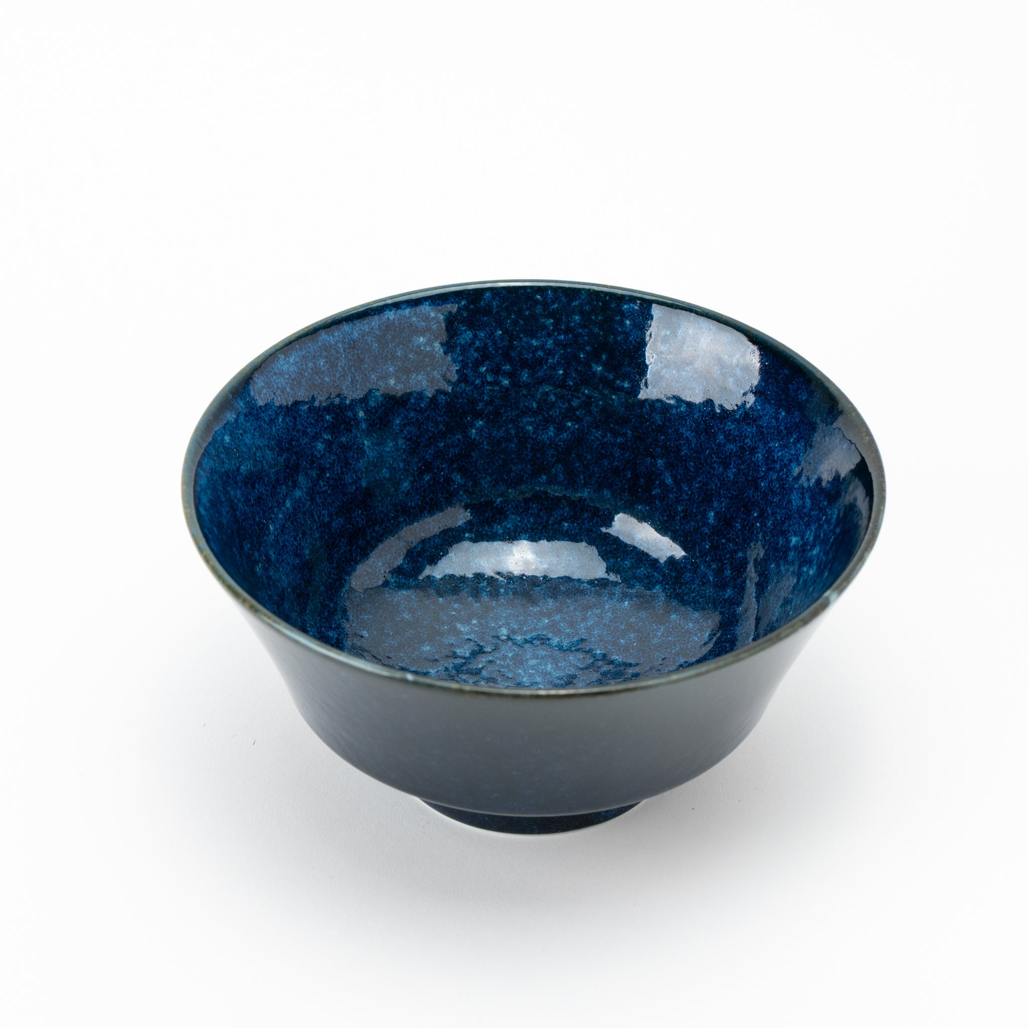 Kiln-Varied Navy Flared Donburi Bowl