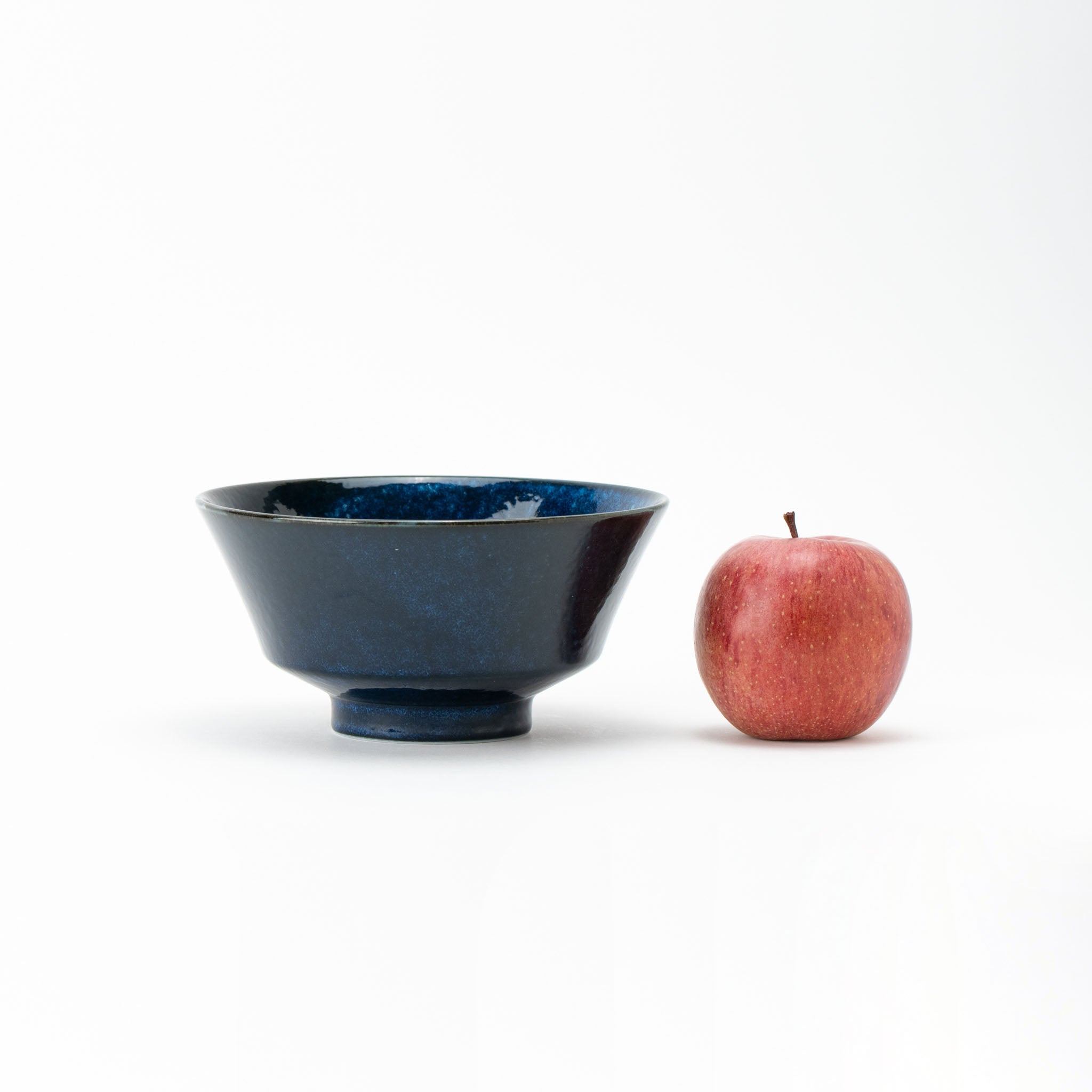 Kiln-Varied Navy Flared Donburi Bowl