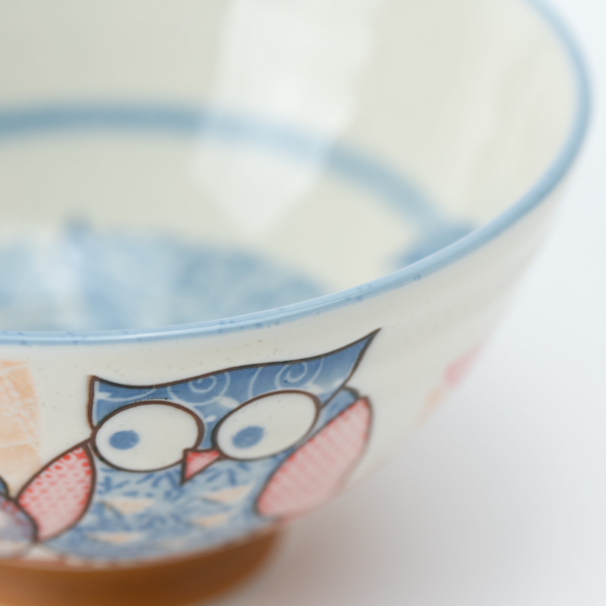 Sashiko Owl Large Rice Bowl