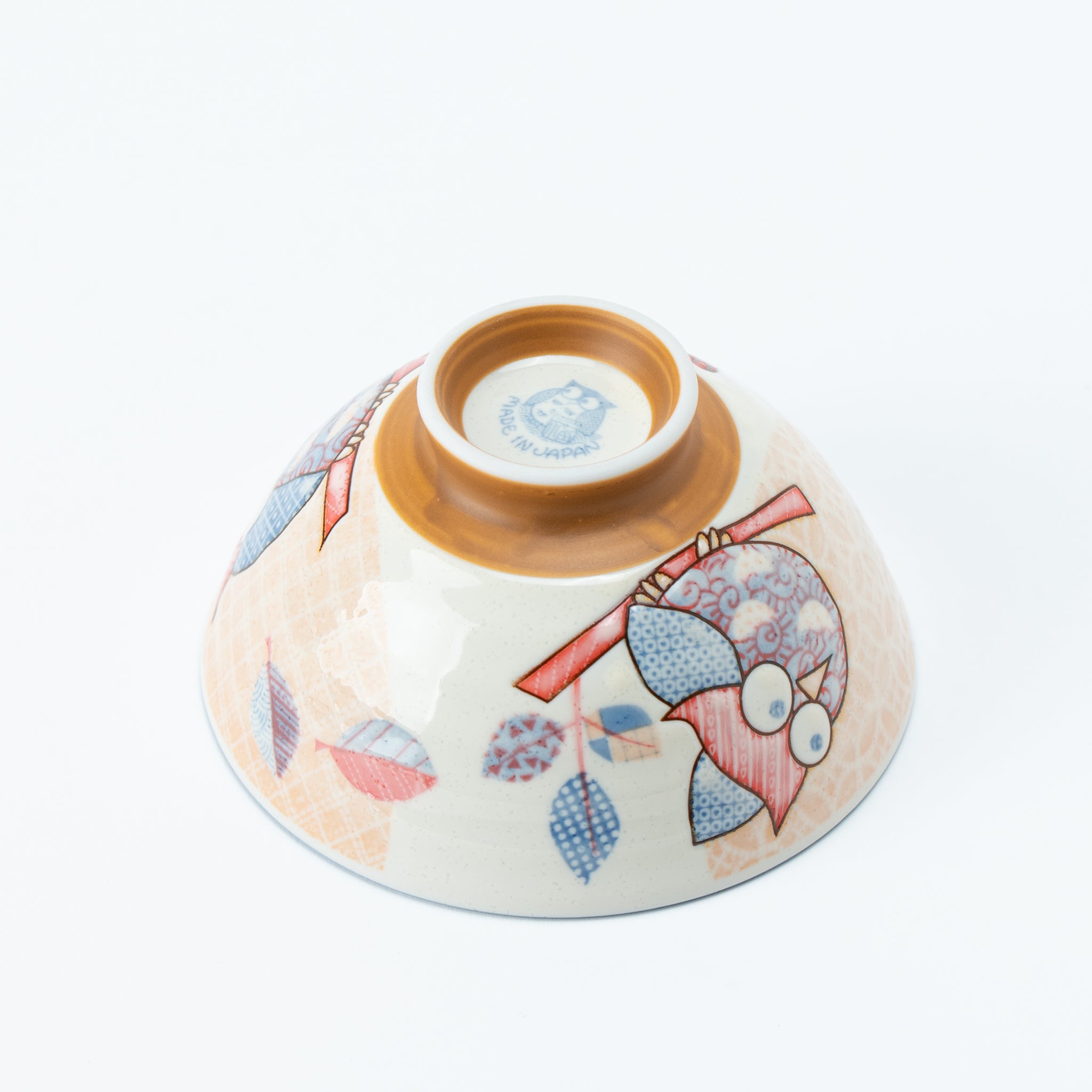 Sashiko Owl Large Rice Bowl