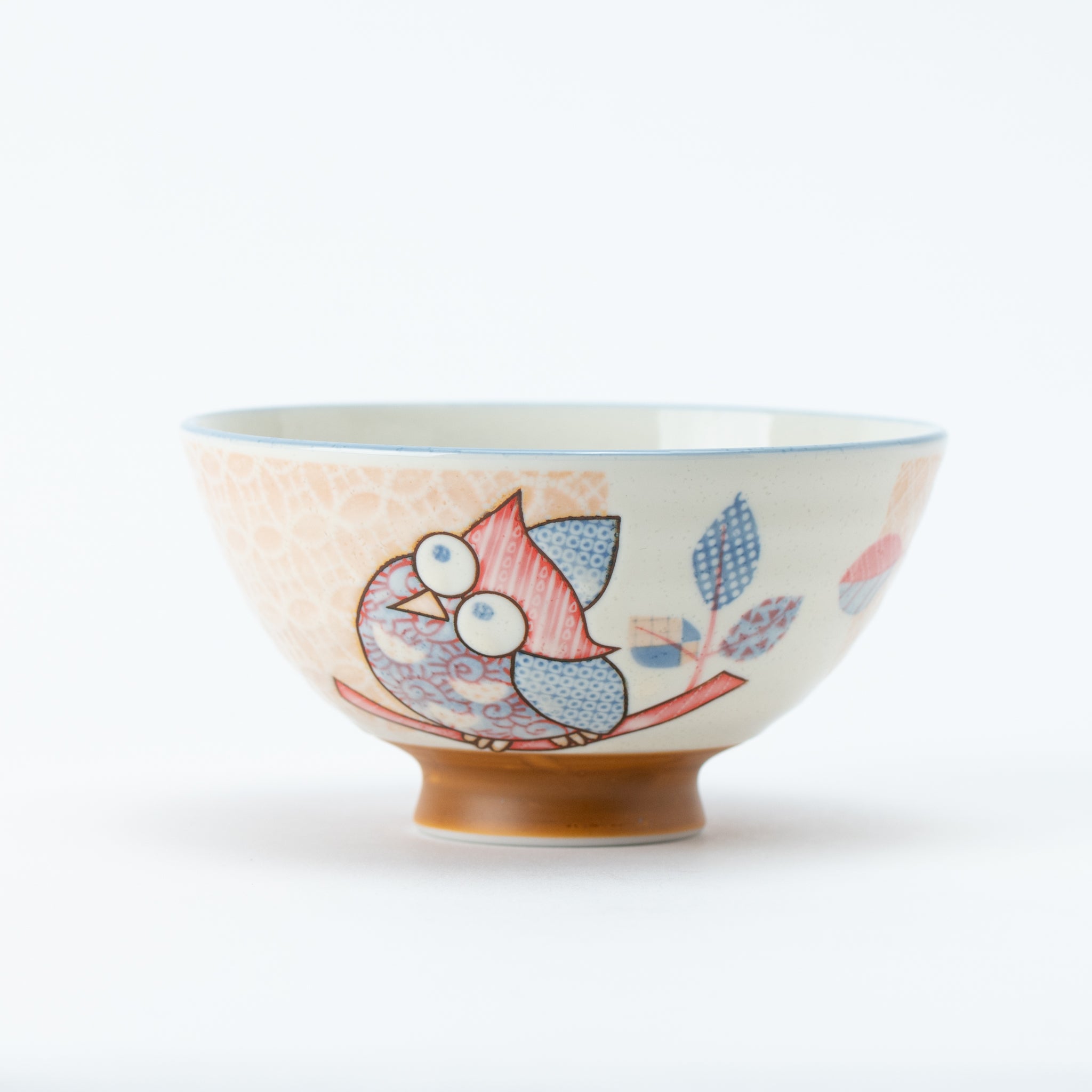 Sashiko Owl Large Rice Bowl