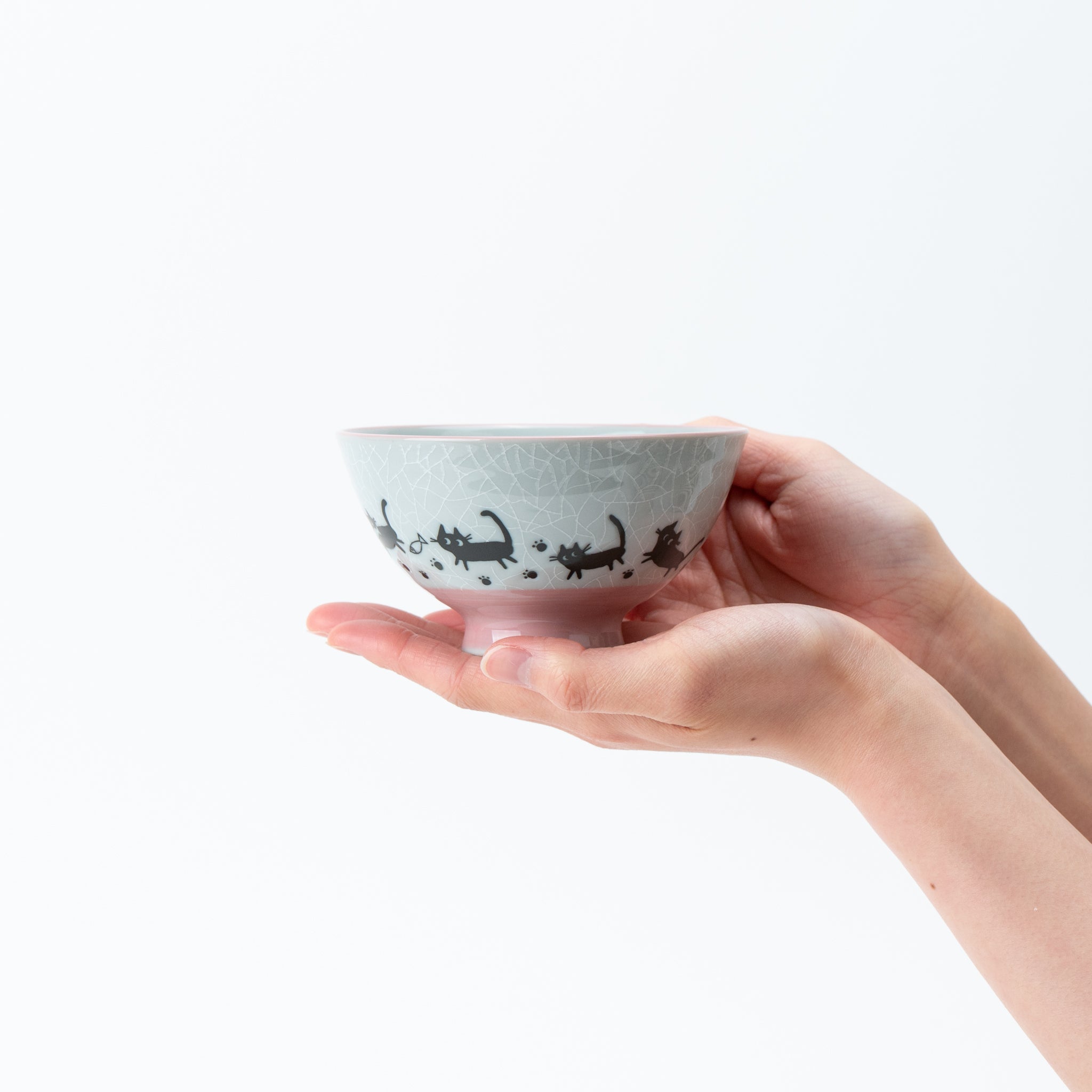 Strolling Cat Medium Rice Bowl