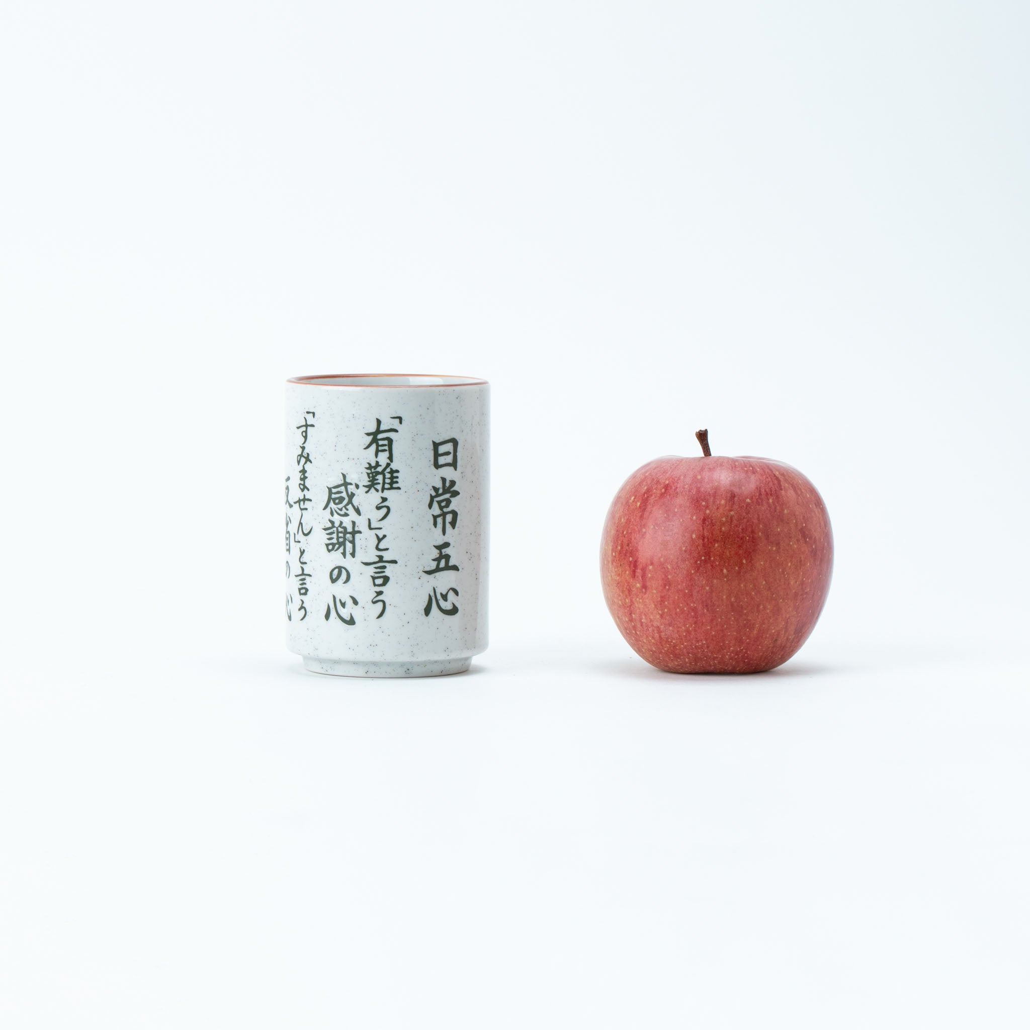 Handmade Mino Ware Yunomi Teacup - The Five Hearts (Nichijo Goshin) Design