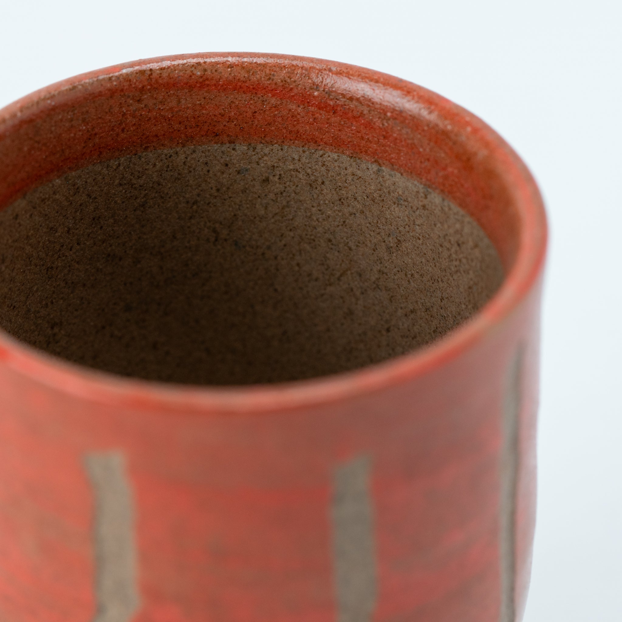 Red Tokusa Yunomi Teacup