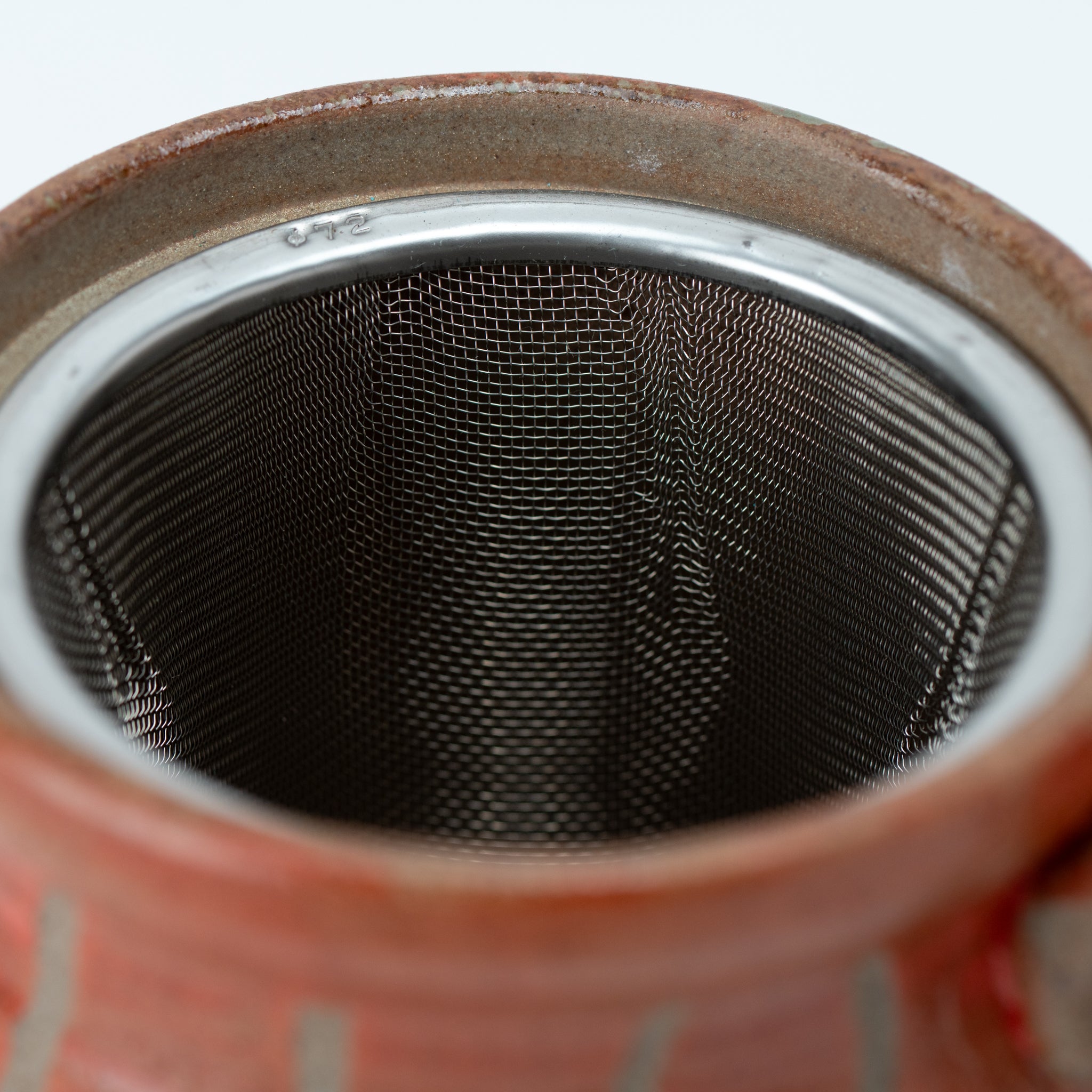 Red Tokusa Teapot (with Tea Strainer)